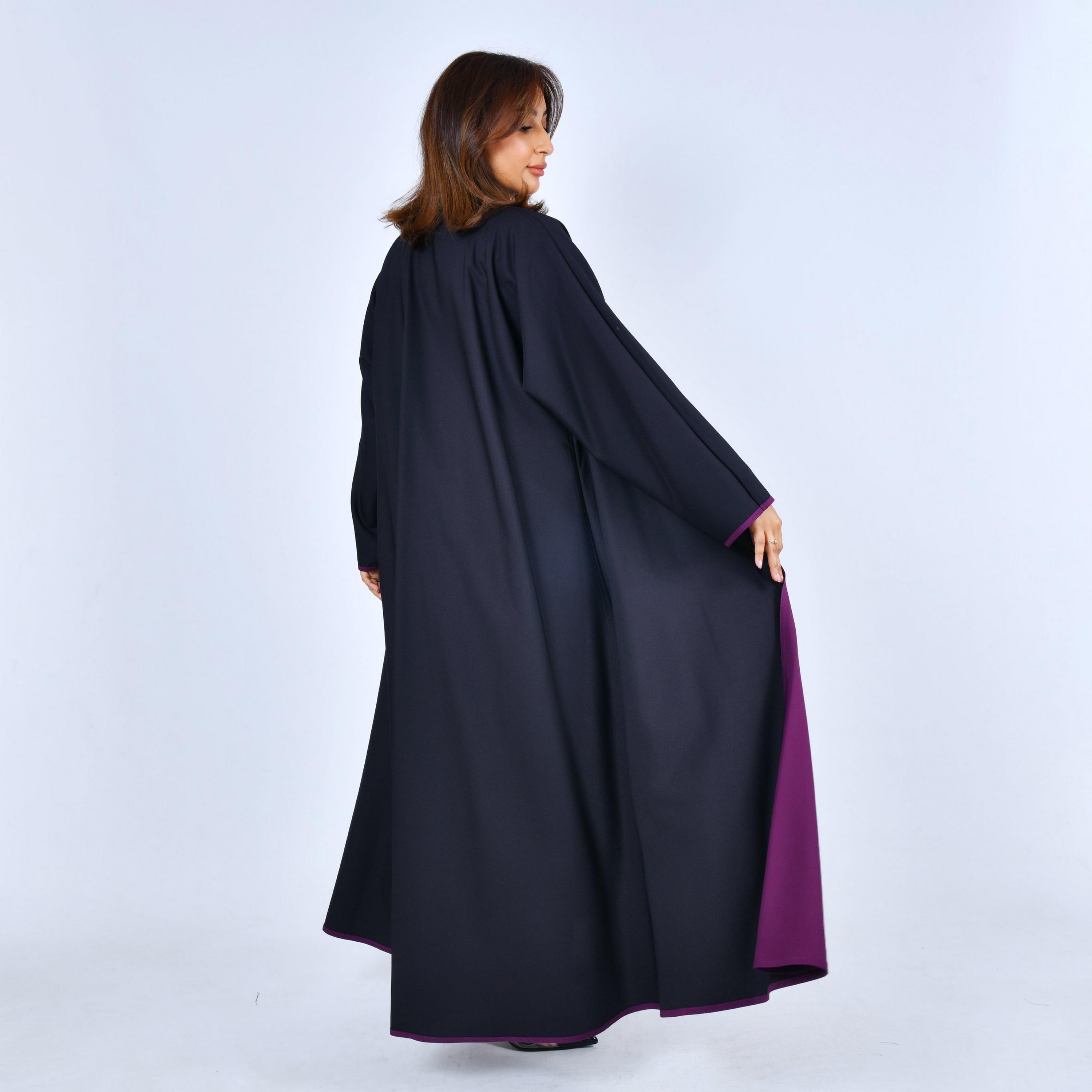 Lamha Multicolored Linen Women's Dual Face Abaya-women-arabicclothing-abayas-image-5