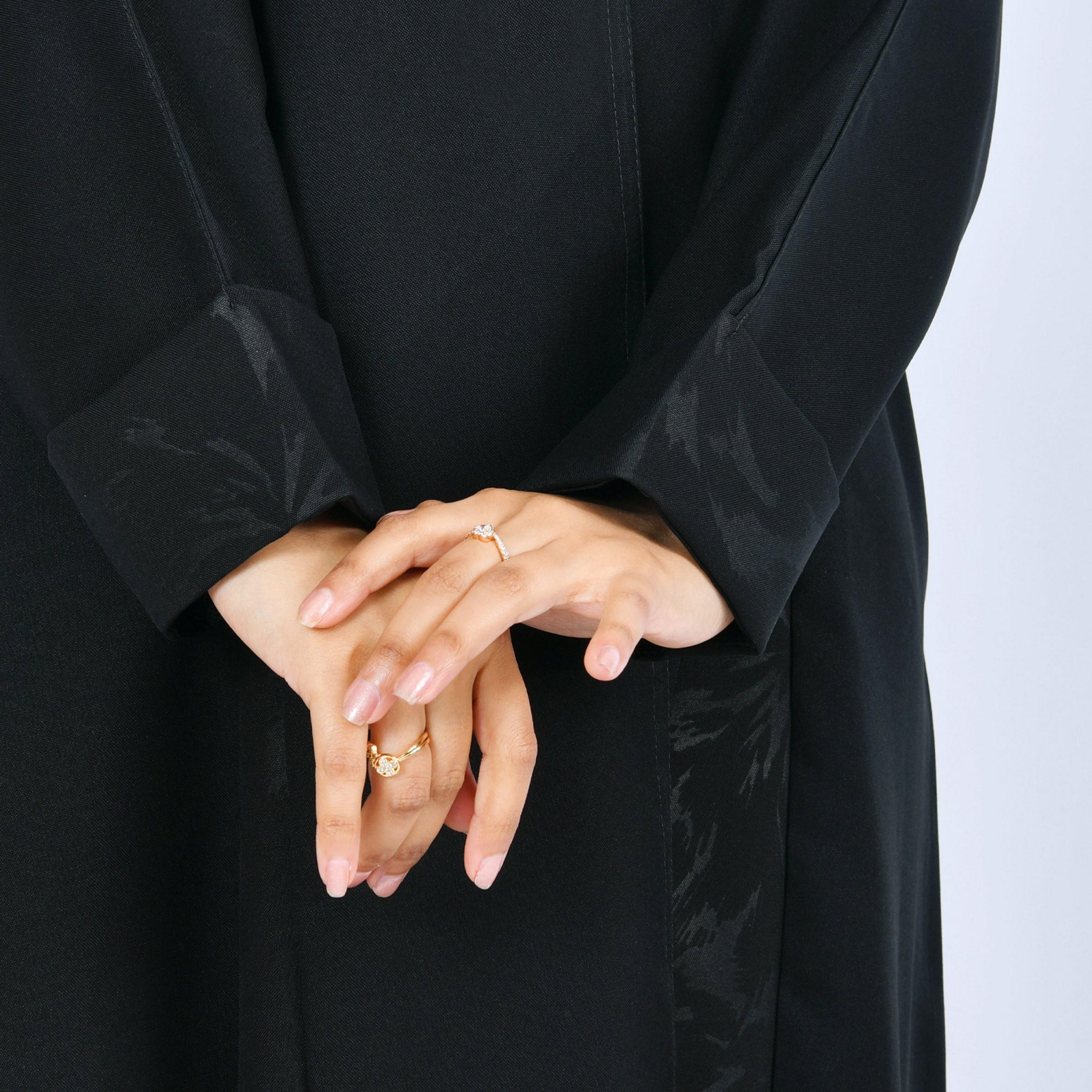 Lamha Black Linen Women's Abaya-women-arabicclothing-abayas-image-4