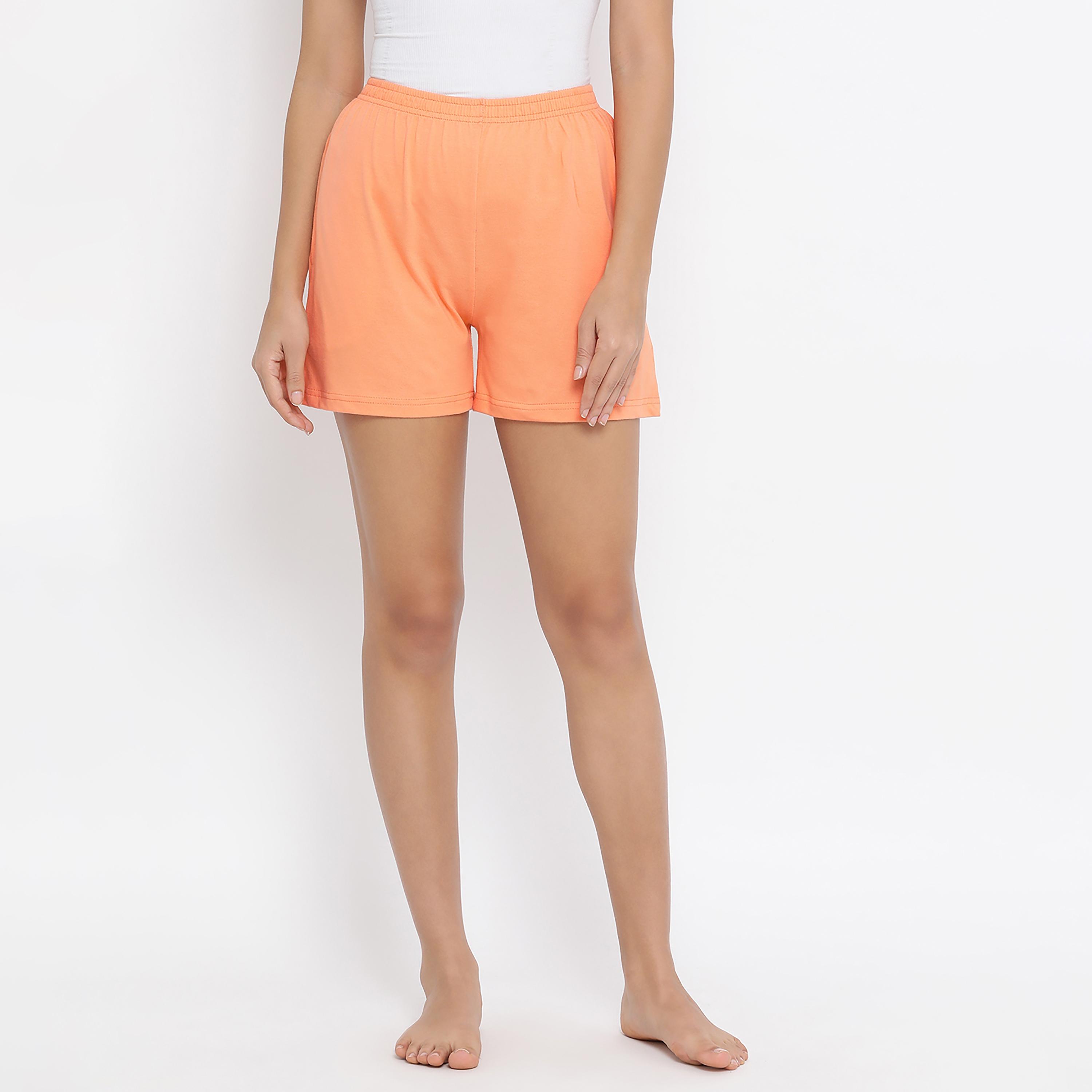 Clovia Solid Boxer Shorts with Side Pockets-women-clothing-nightwear-pyjamas-bottoms-image-2