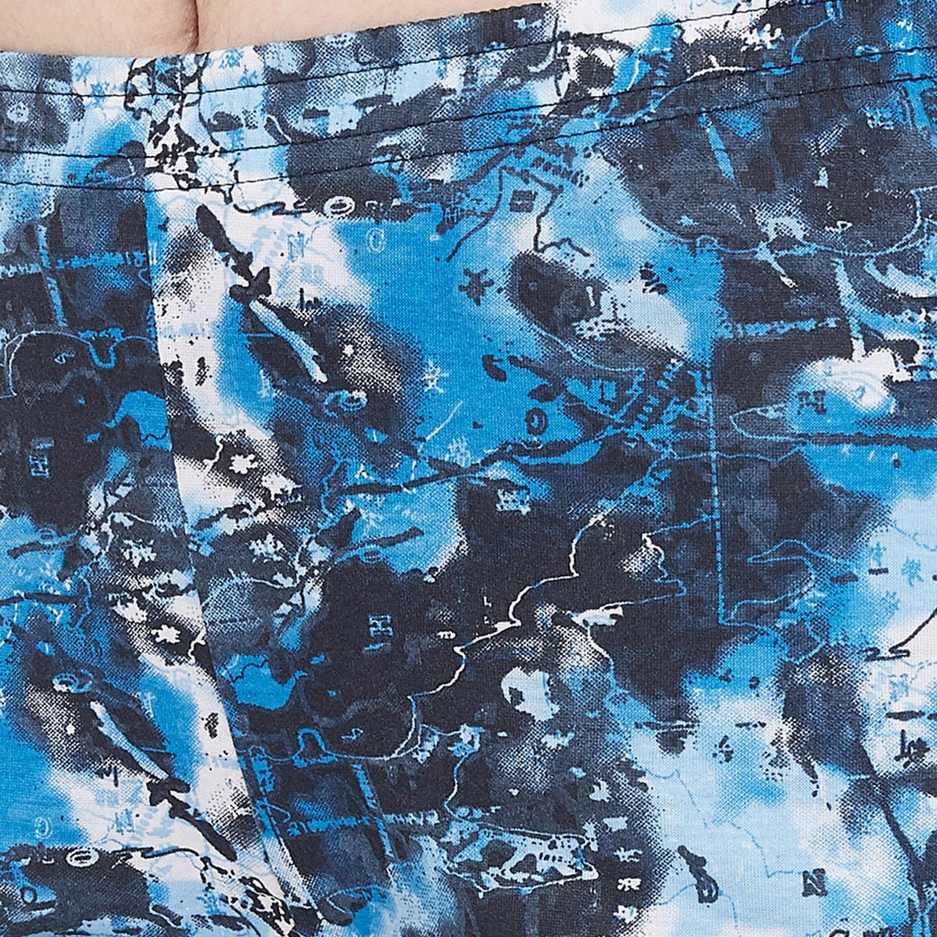 Clovia Print Me Pretty Women's Boxer Shorts in Blue - Cotton Rich-women-clothing-nightwear-pyjamas-bottoms-image-6