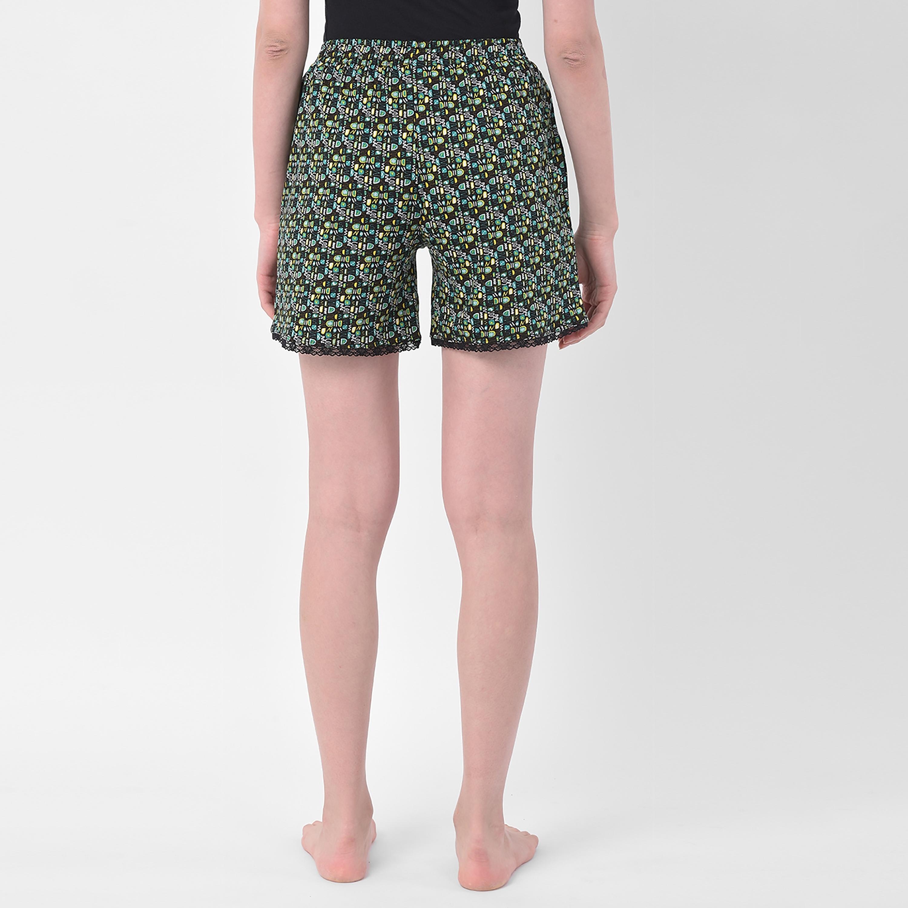 Clovia Printed Boxer Shorts with Side Pockets-women-clothing-nightwear-pyjamas-bottoms-image-5