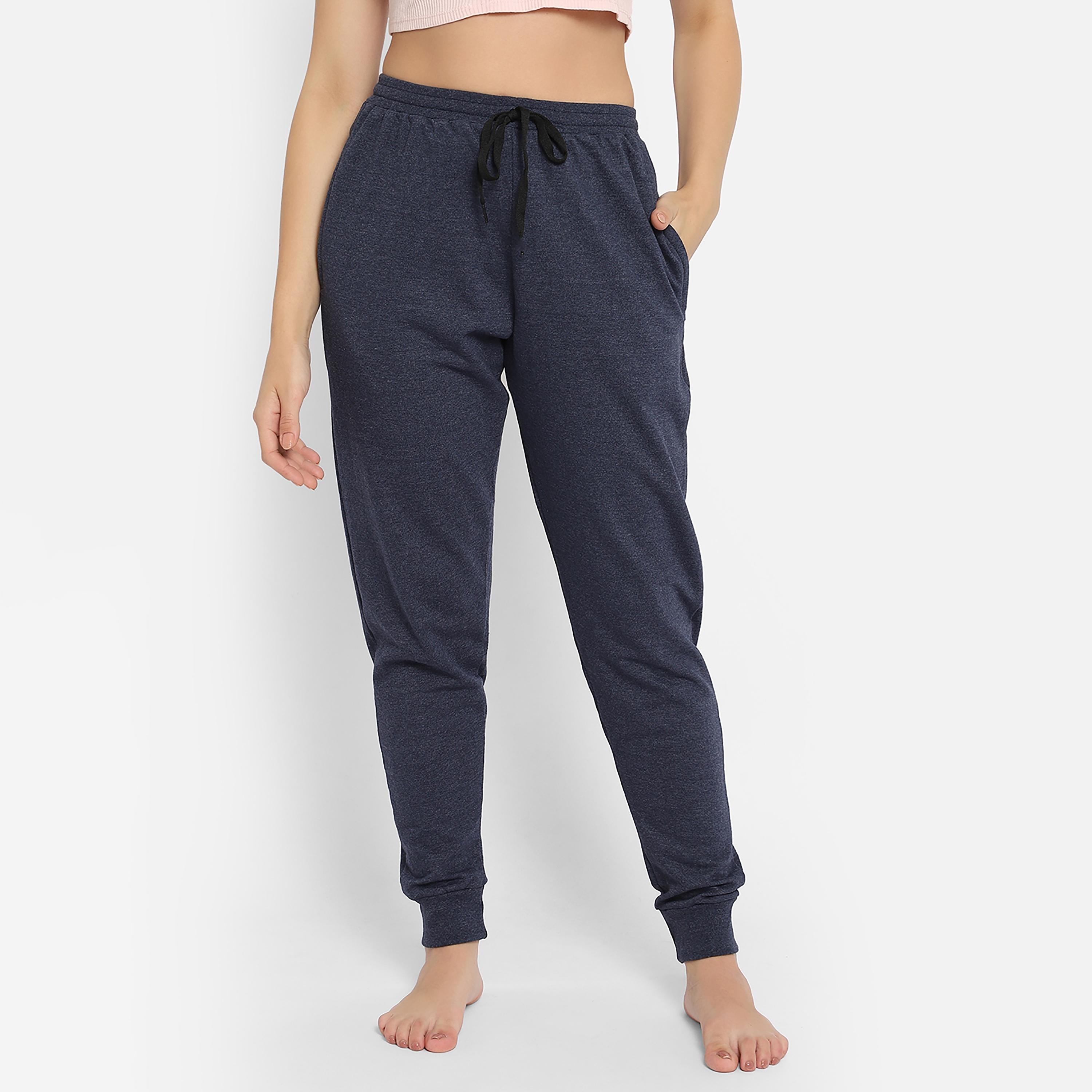 Clovia Solid Drawstring Joggers with Side Pockets-women-clothing-nightwear-pyjamas-bottoms-image-2