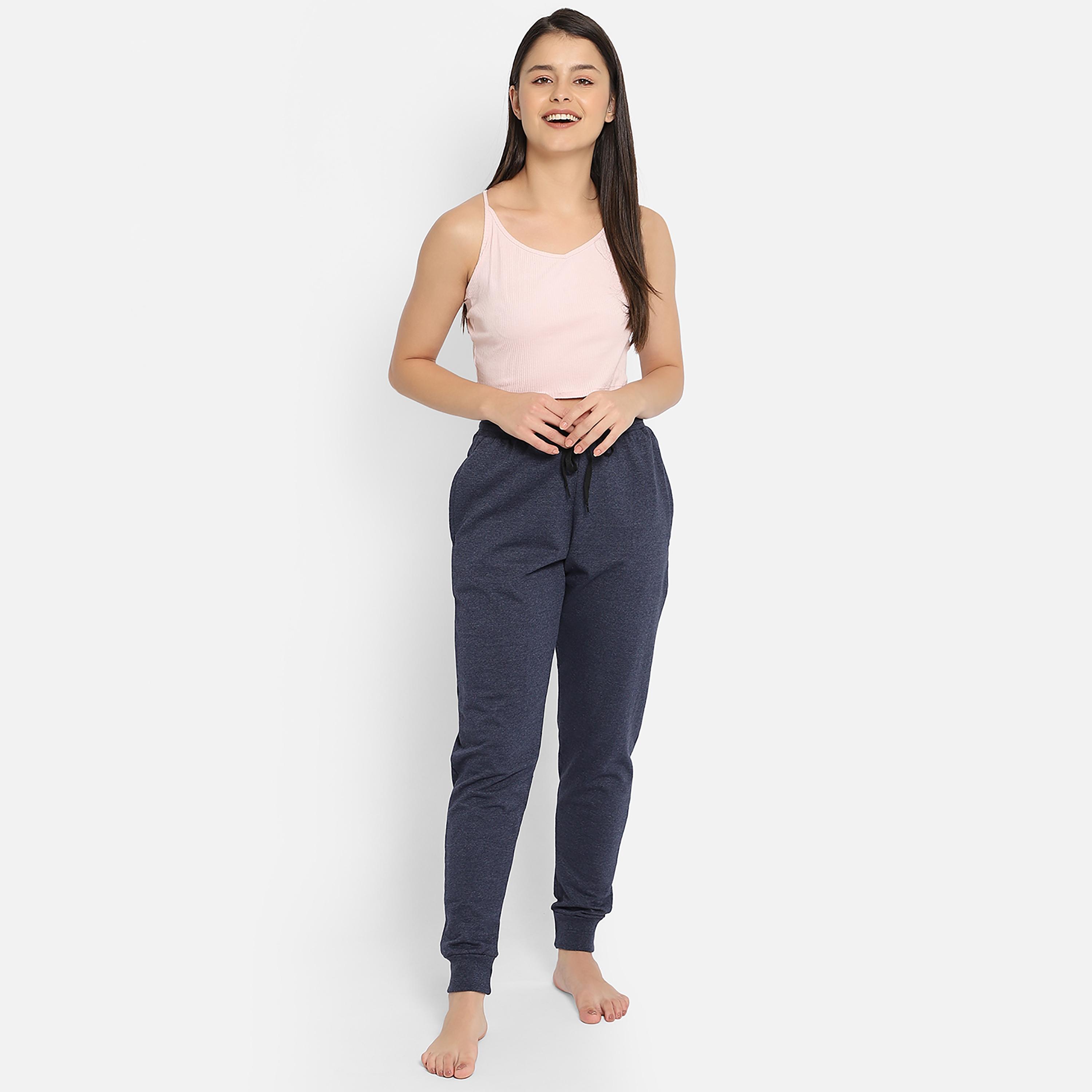 Clovia Solid Drawstring Joggers with Side Pockets-women-clothing-nightwear-pyjamas-bottoms-image-3
