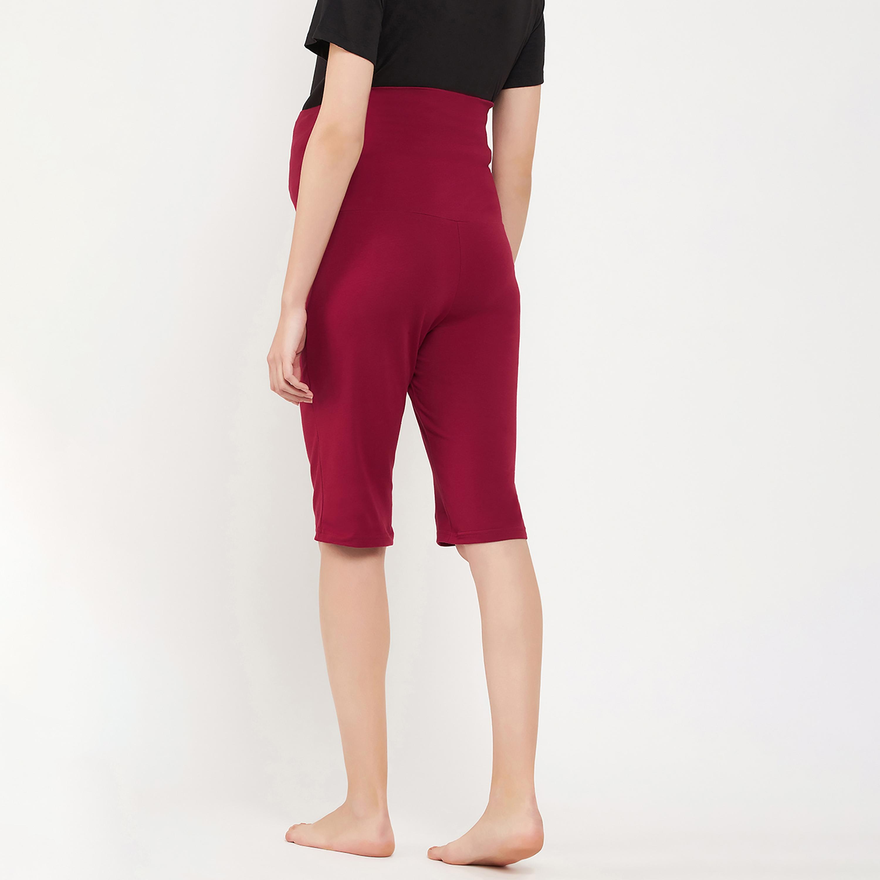 Clovia Chic Basic Maternity Women's Shorts - Cotton-women-clothing-maternity-nightwear-image-5