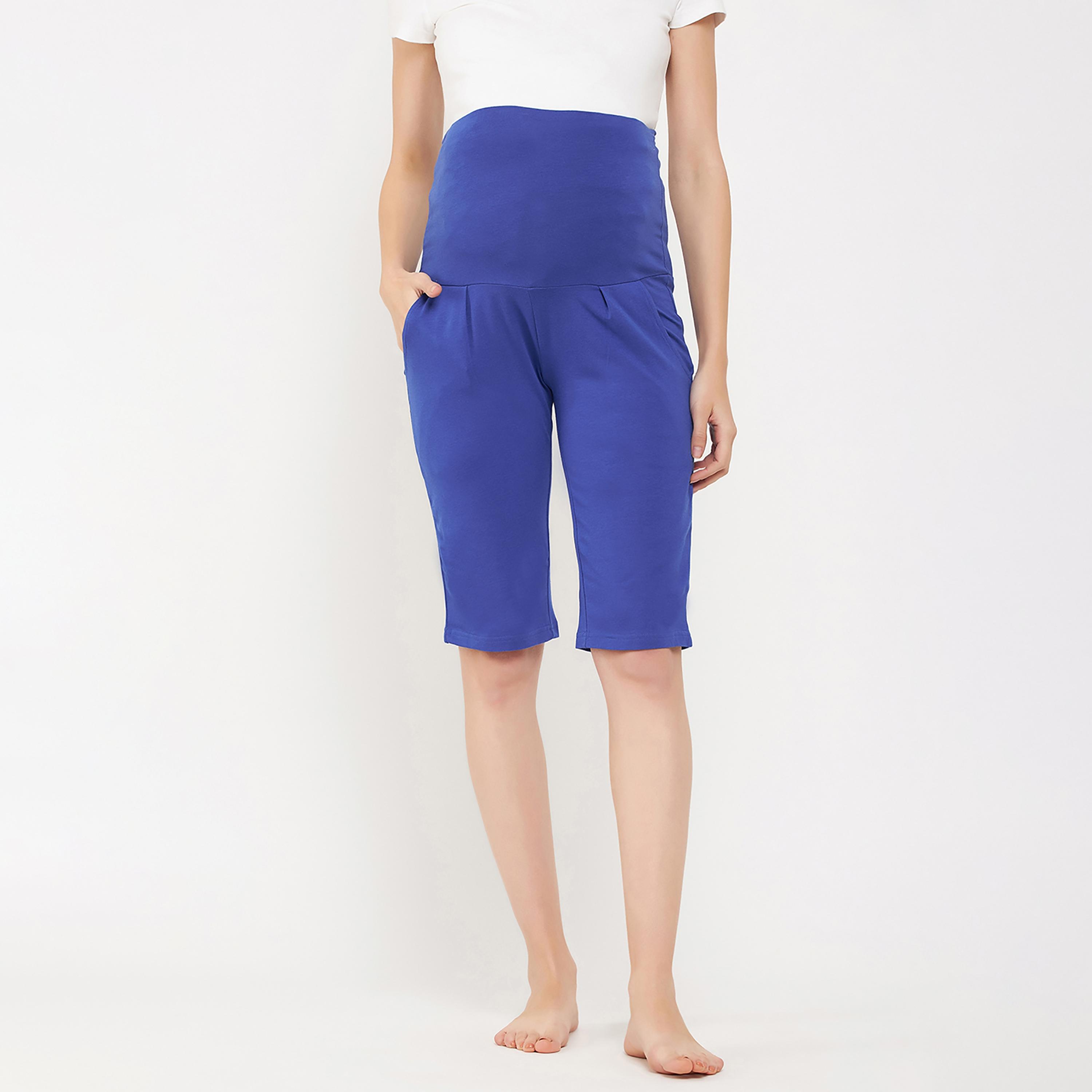 Clovia Chic Basic Maternity Women's Shorts - Cotton-women-clothing-maternity-nightwear-image-1