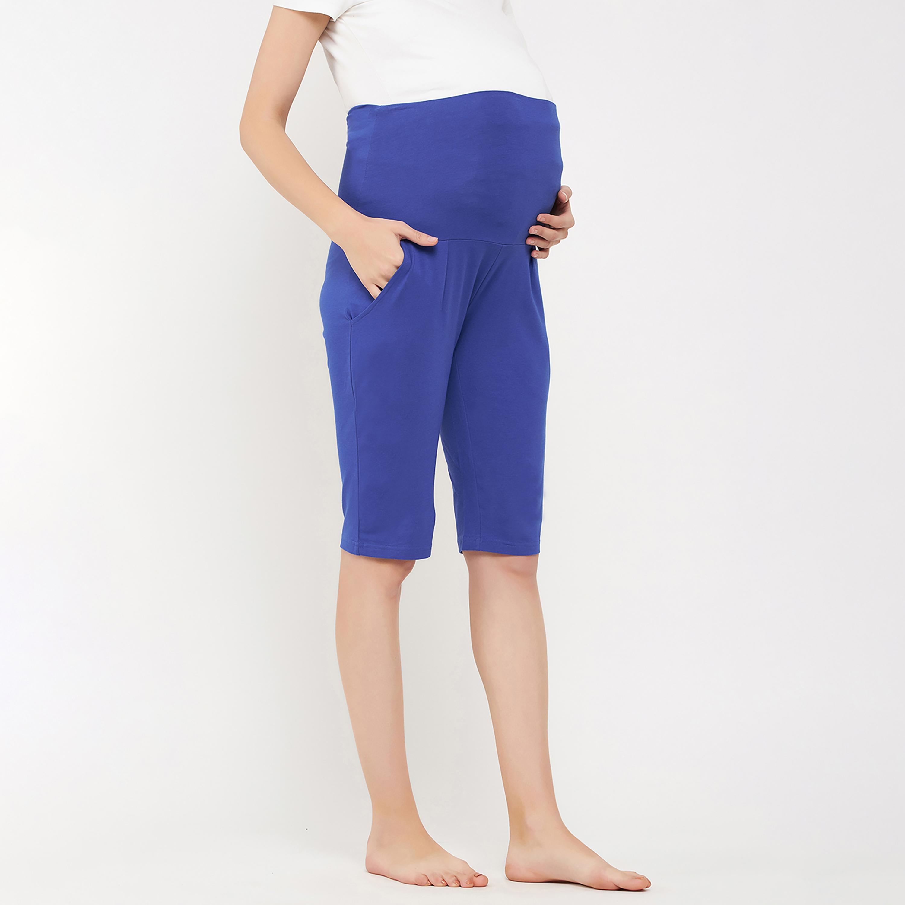Clovia Chic Basic Maternity Women's Shorts - Cotton-women-clothing-maternity-nightwear-image-4