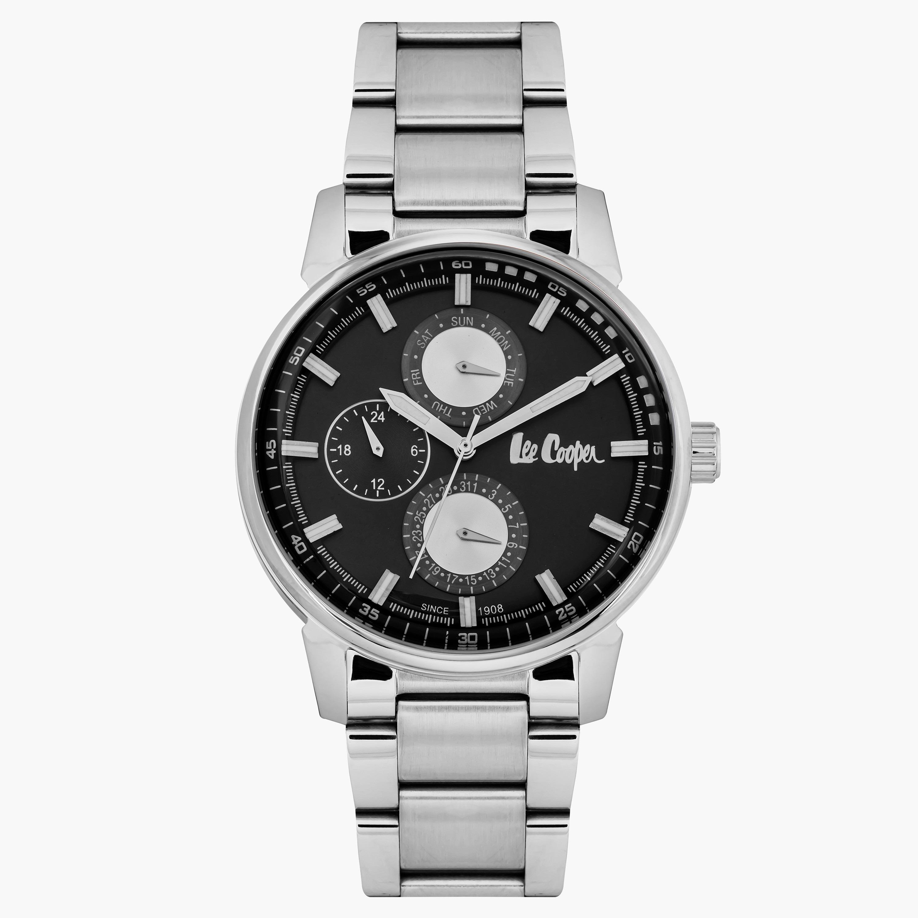 Lee Cooper Men's Silver Super Metal Strap Chronograph Watch LC06581.350-men-watchesandjewellery-watches-image-1