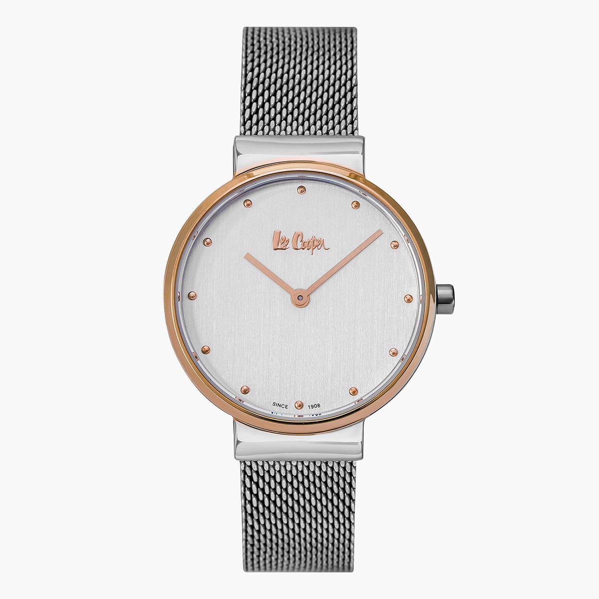 ساعة تناظرية للنساء من لي كوبر بقرص فضي - LC06870.530-women-watchesandjewellery-watches-image-1