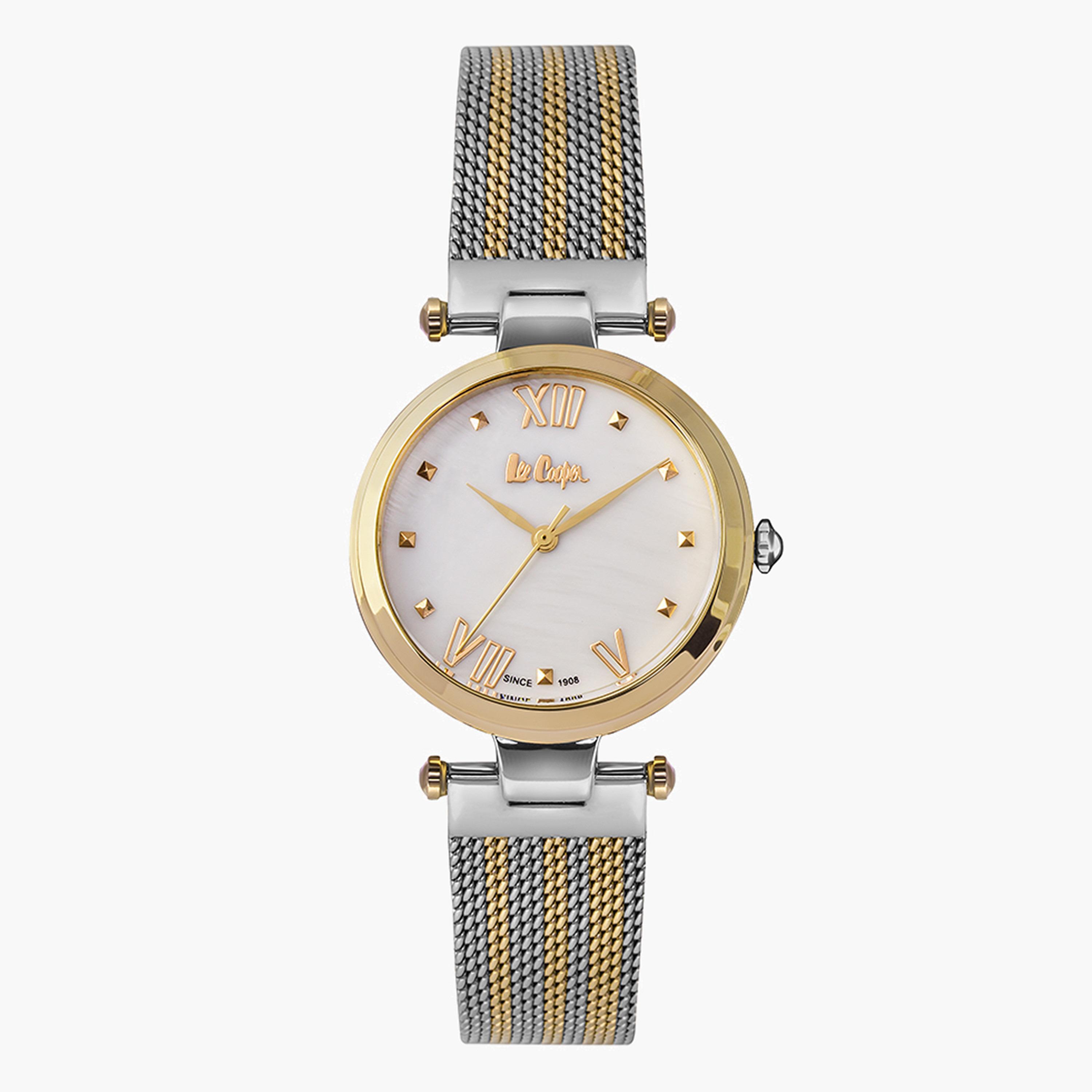 ساعة يد تناظرية بحزام معدني للنساء من لي كوبر LC06880.220-women-watchesandjewellery-watches-image-1