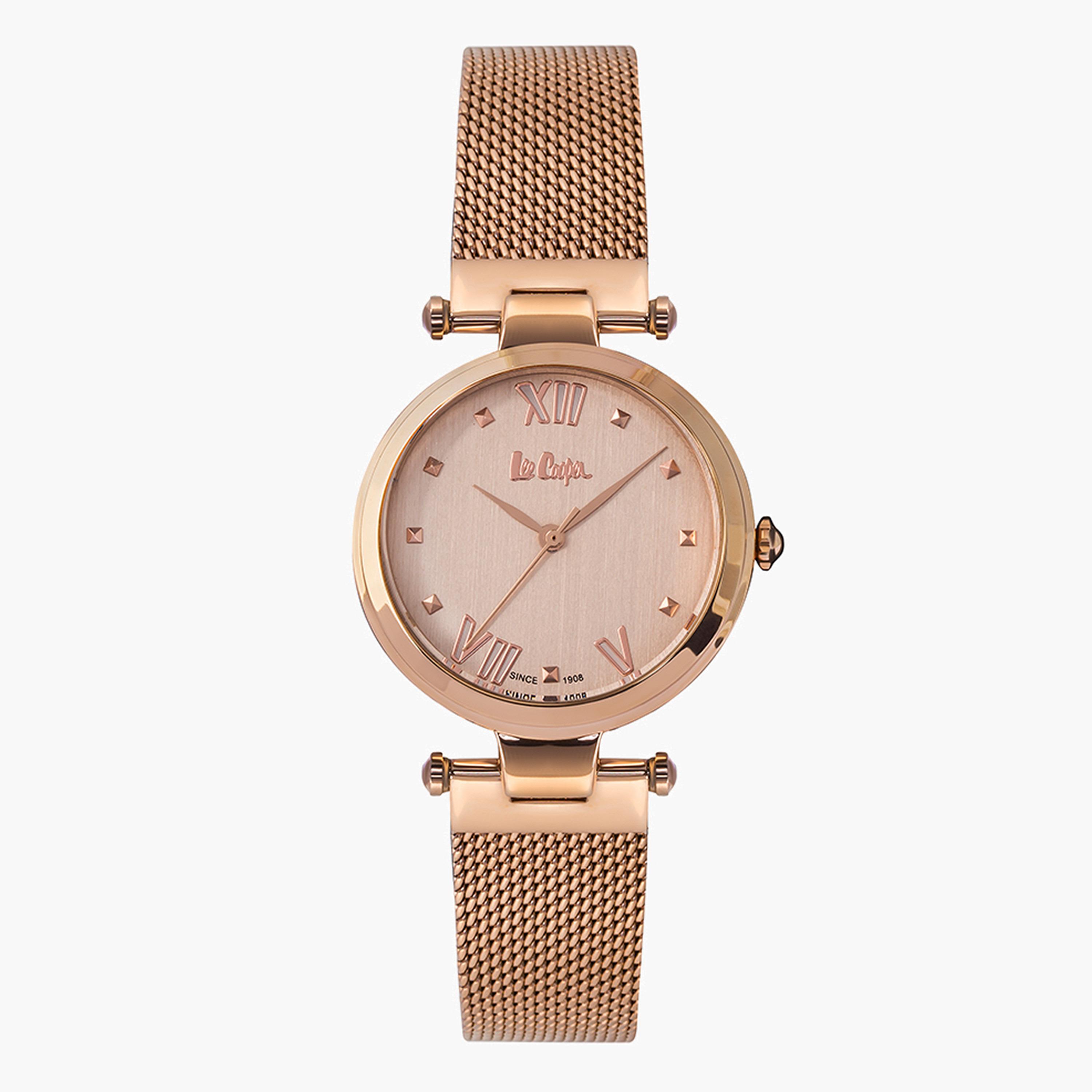 ساعة يد تناظرية بحزام معدني للنساء من لي كوبر LC06880.410-women-watchesandjewellery-watches-image-1