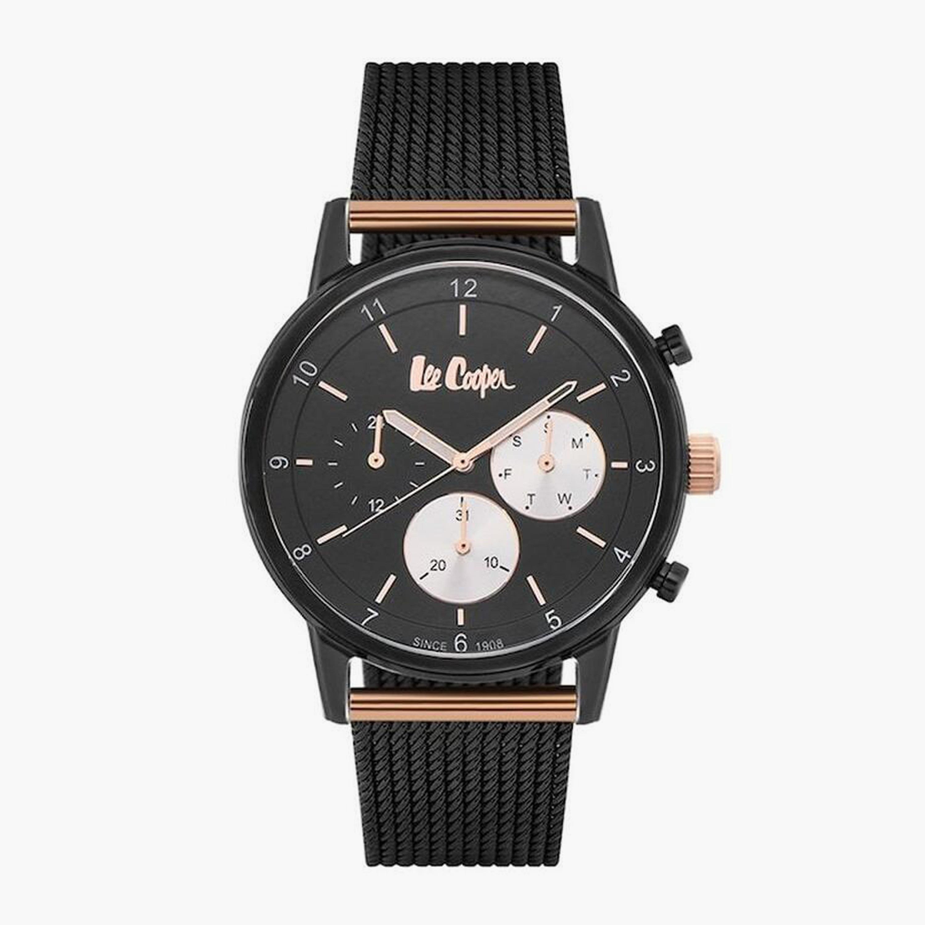 Lee Cooper Men's Black Metal Strap Chronograph Watch LC06884.650-men-watchesandjewellery-watches-image-1