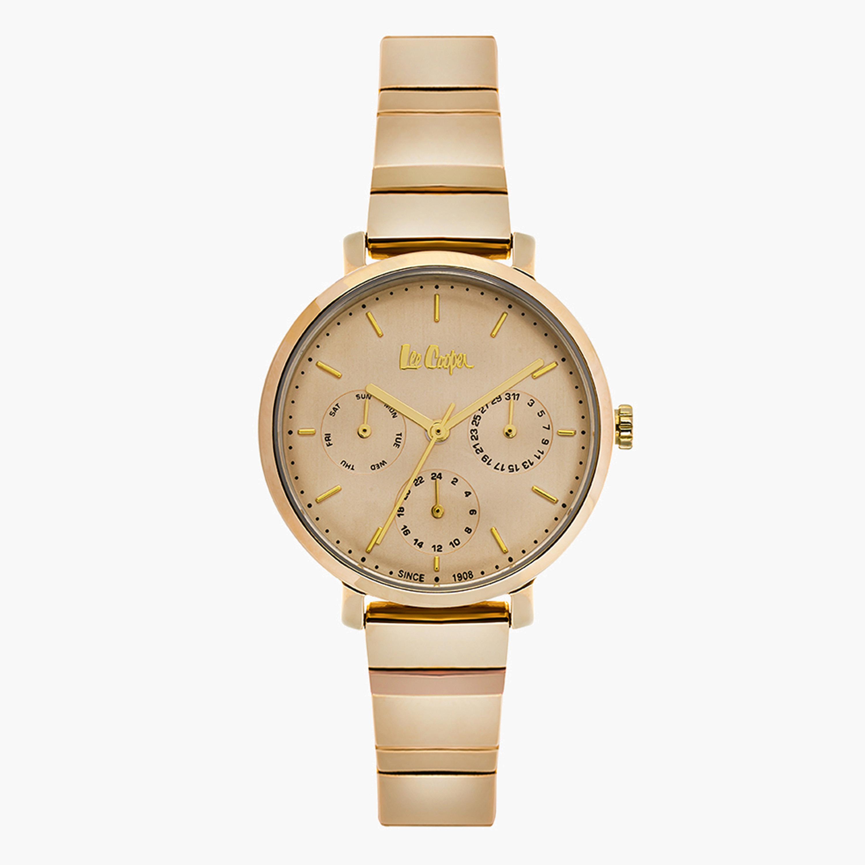 ساعة يد تناظرية بحزام معدني للنساء من لي كوبر LC06894.110-women-watchesandjewellery-watches-image-1