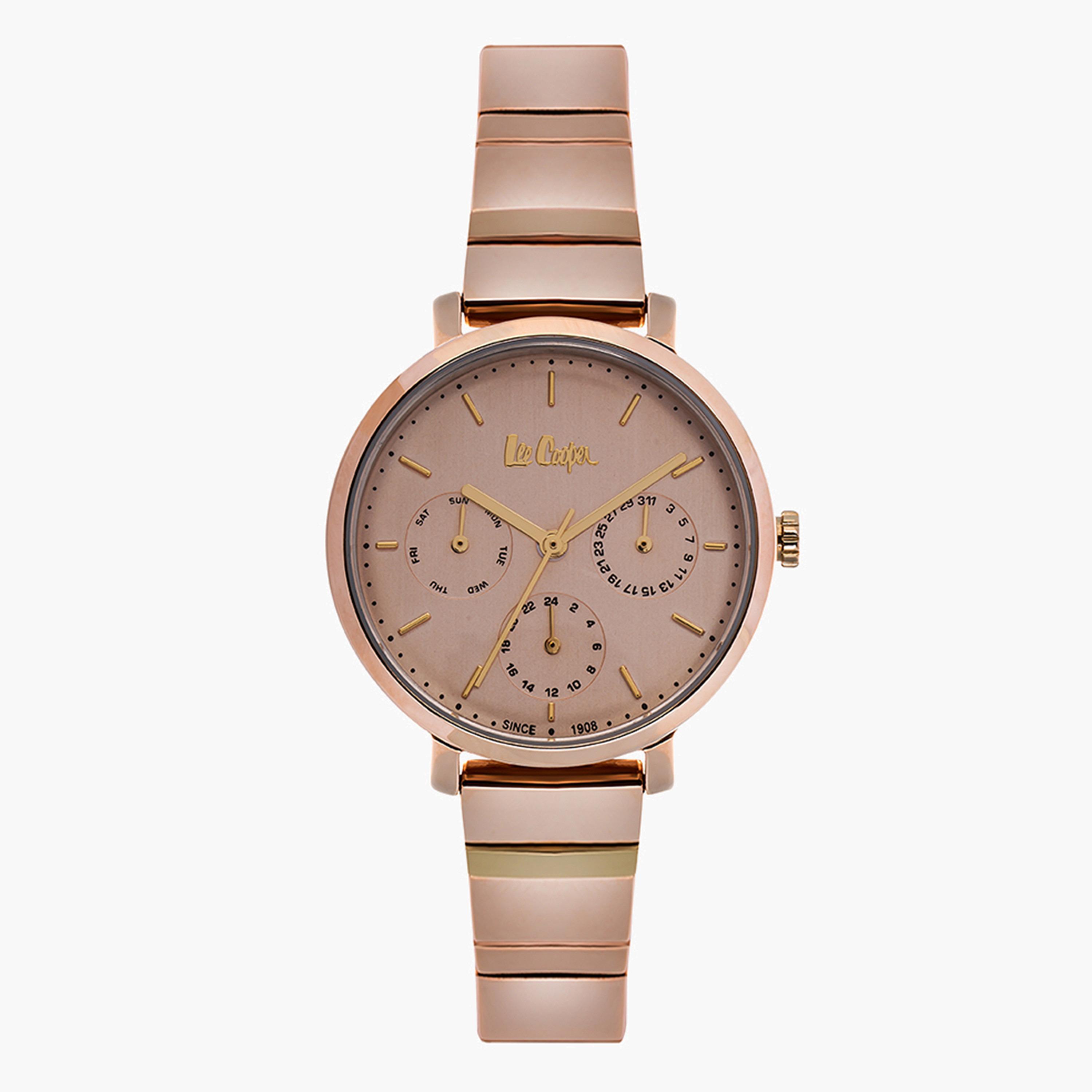 ساعة يد تناظرية بحزام معدني للنساء من لي كوبر LC06894.410-women-watchesandjewellery-watches-image-1