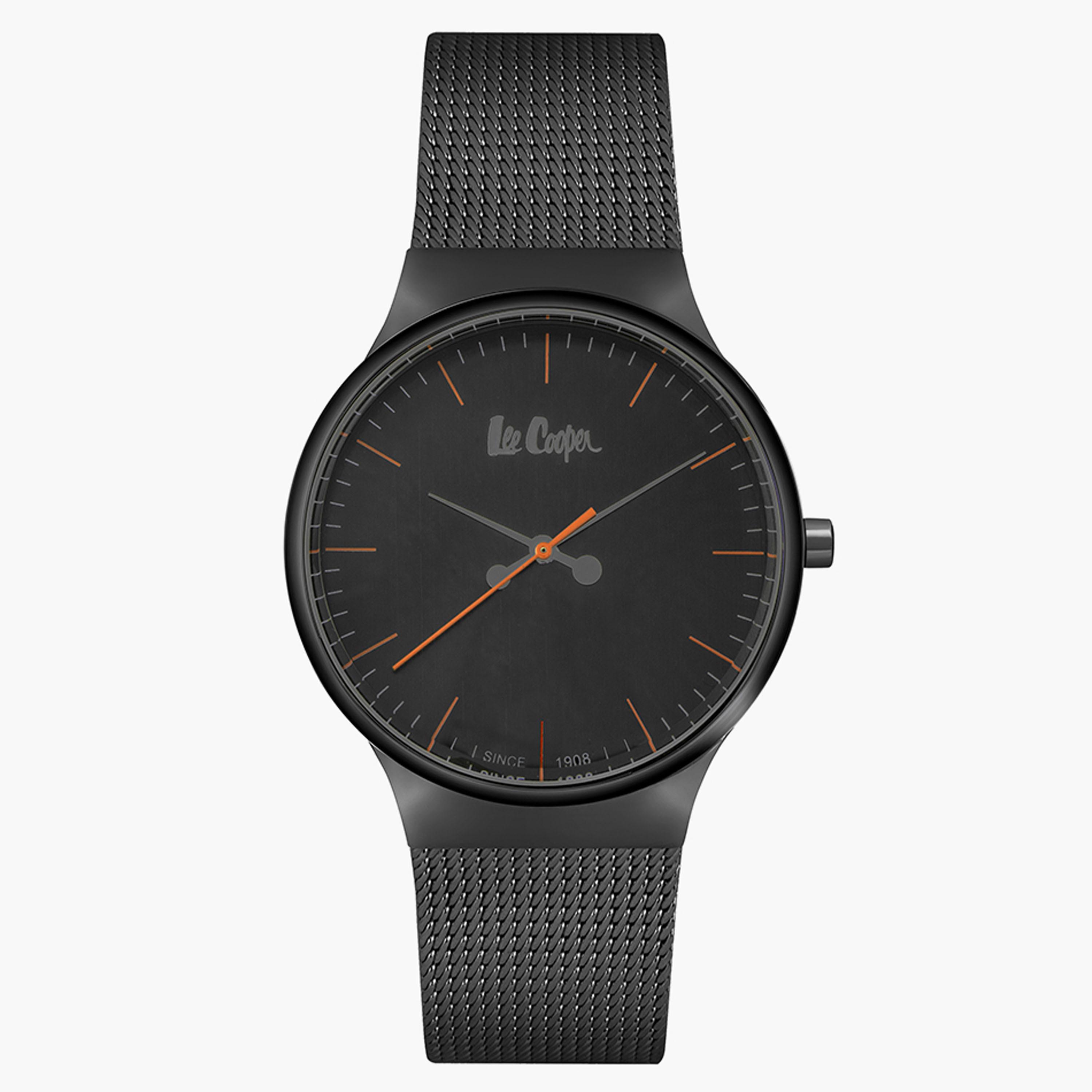 Lee Cooper Men's Black Analog Mesh Strap Watch LC06900.060-men-watchesandjewellery-watches-image-1