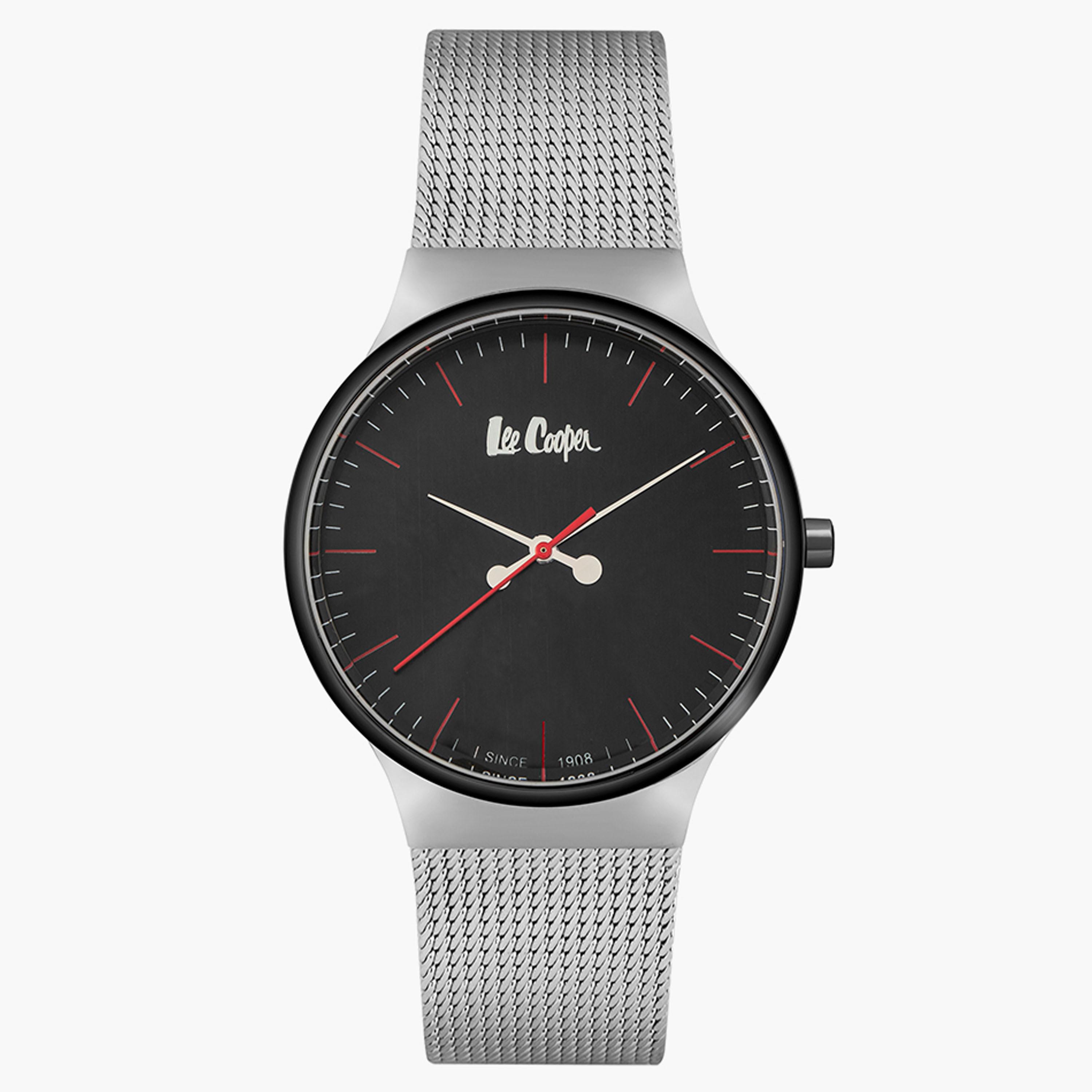 Lee Cooper Men's Silver Analog Mesh Strap Watch LC06900.350-men-watchesandjewellery-watches-image-1