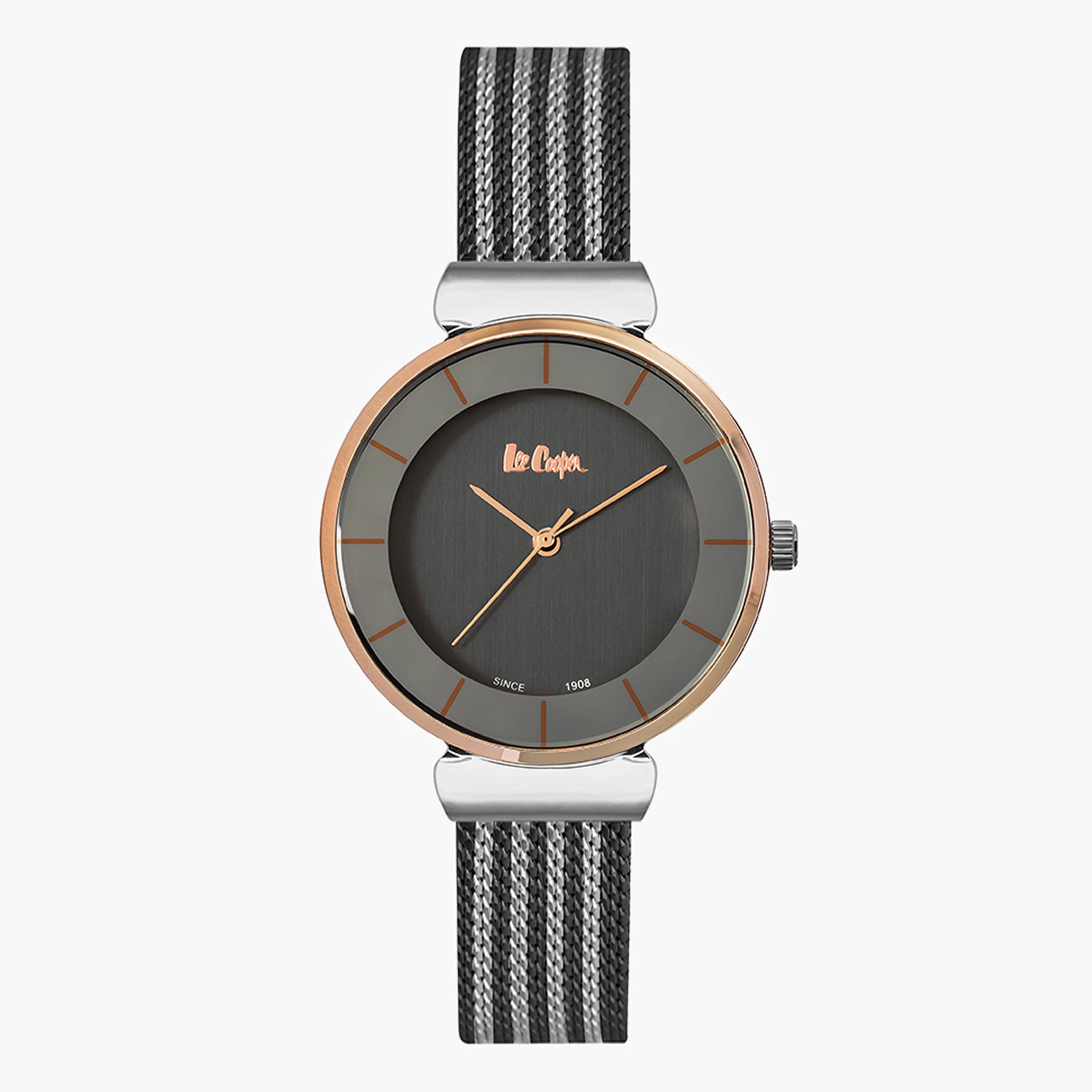 ساعة يد تناظرية بحزام معدني للنساء من لي كوبر LC06918.560-women-watchesandjewellery-watches-image-1