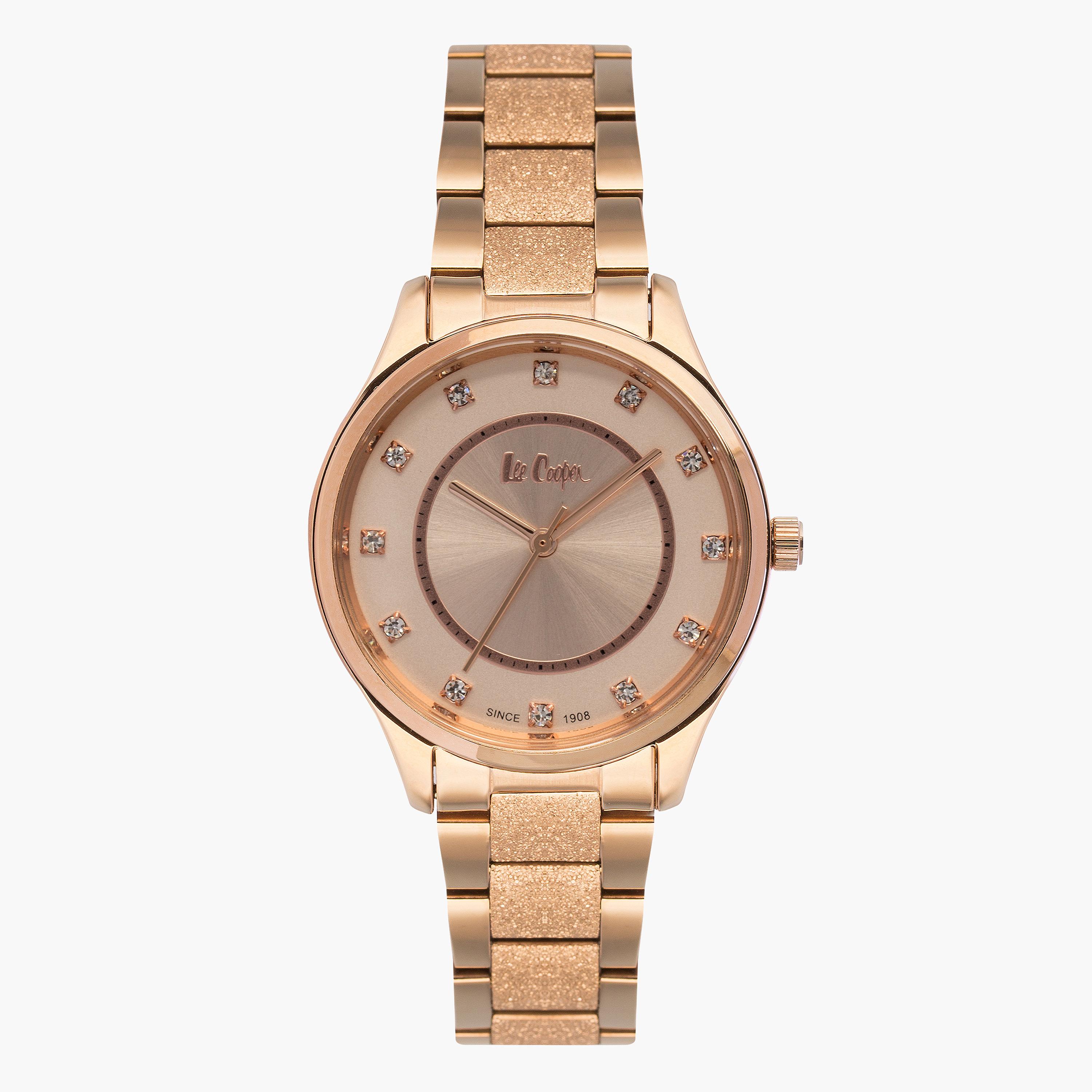 ساعة يد تناظرية بحزام معدني للنساء من لي كوبر LC06930.410-women-watchesandjewellery-watches-image-1