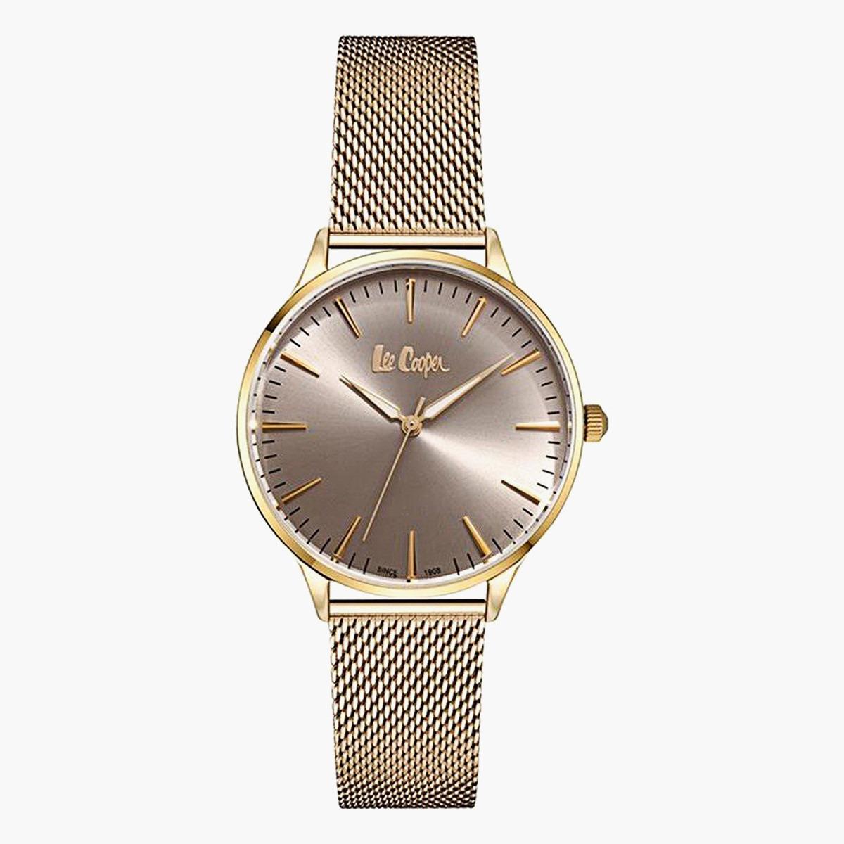 Lee Cooper Men's Gold Analog Mesh Strap Watch LC06936160-men-watchesandjewellery-watches-image-1