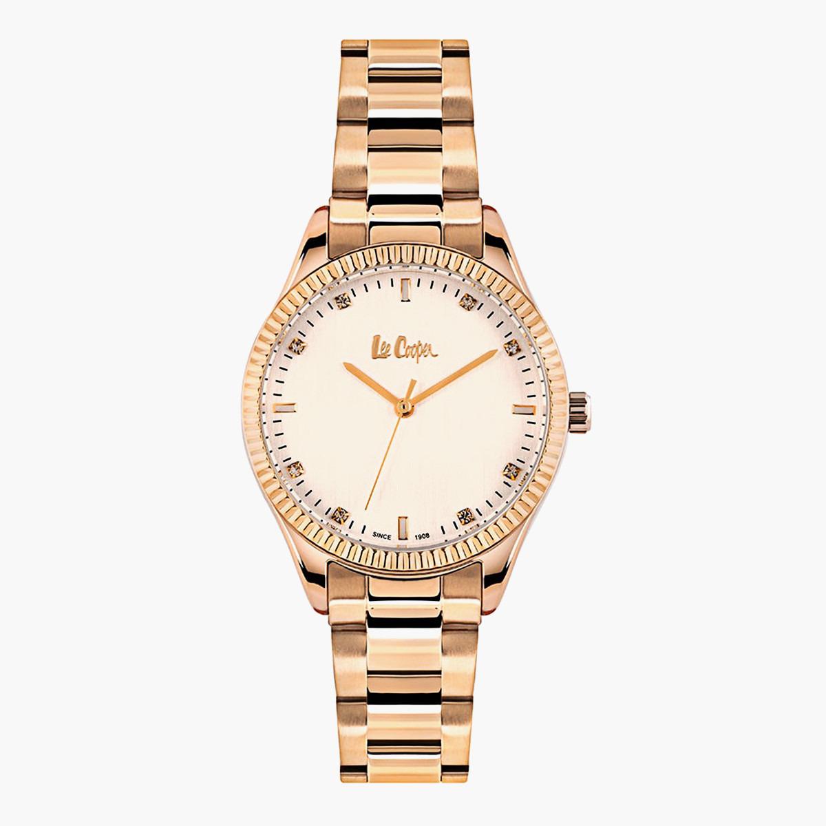  لي كوبر للنساء ذهبي وردي تناظرية معدن حزام راقب LC06947410-women-watchesandjewellery-watches-image-1