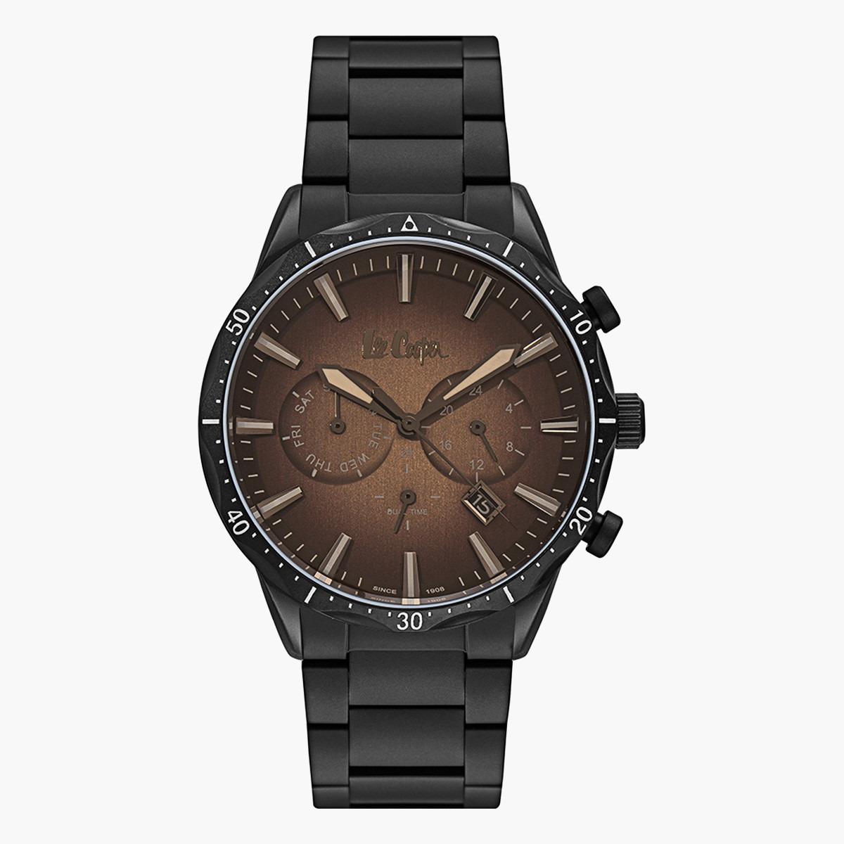 Lee Cooper Men's Black Chronograph Metal Strap Watch LC06952640-men-watchesandjewellery-watches-image-1