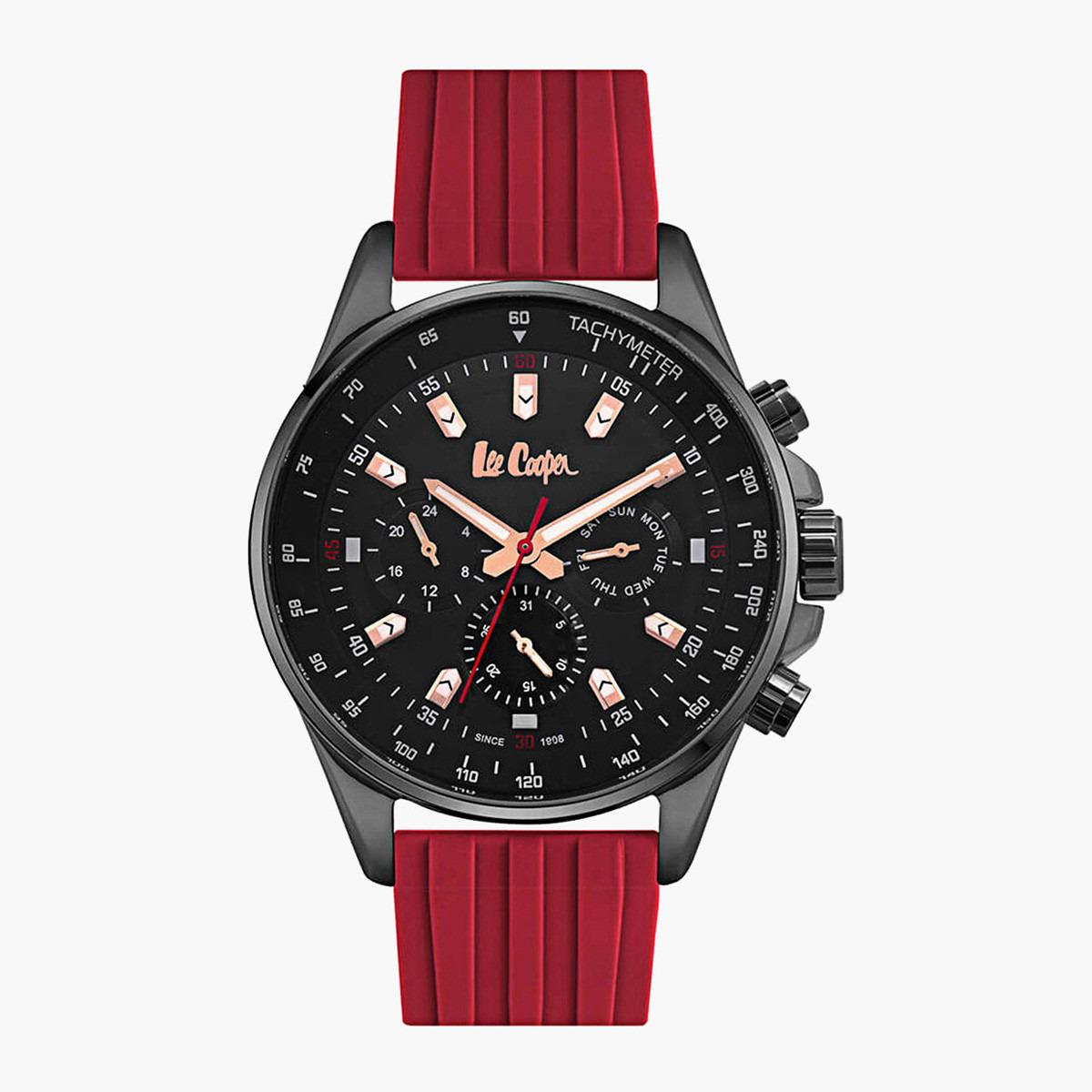 Lee Cooper Women's Red Chronograph Silicone Strap Watch LC06977068-women-watchesandjewellery-watches-image-1