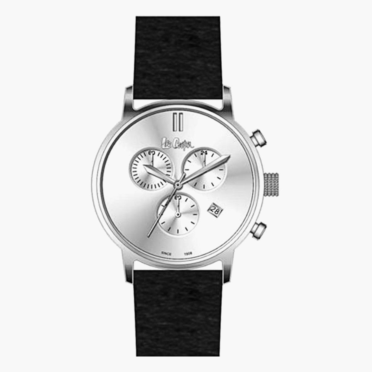 Lee Cooper Women's Black Chronograph Leather Strap Watch LC06986331-women-watchesandjewellery-watches-image-1