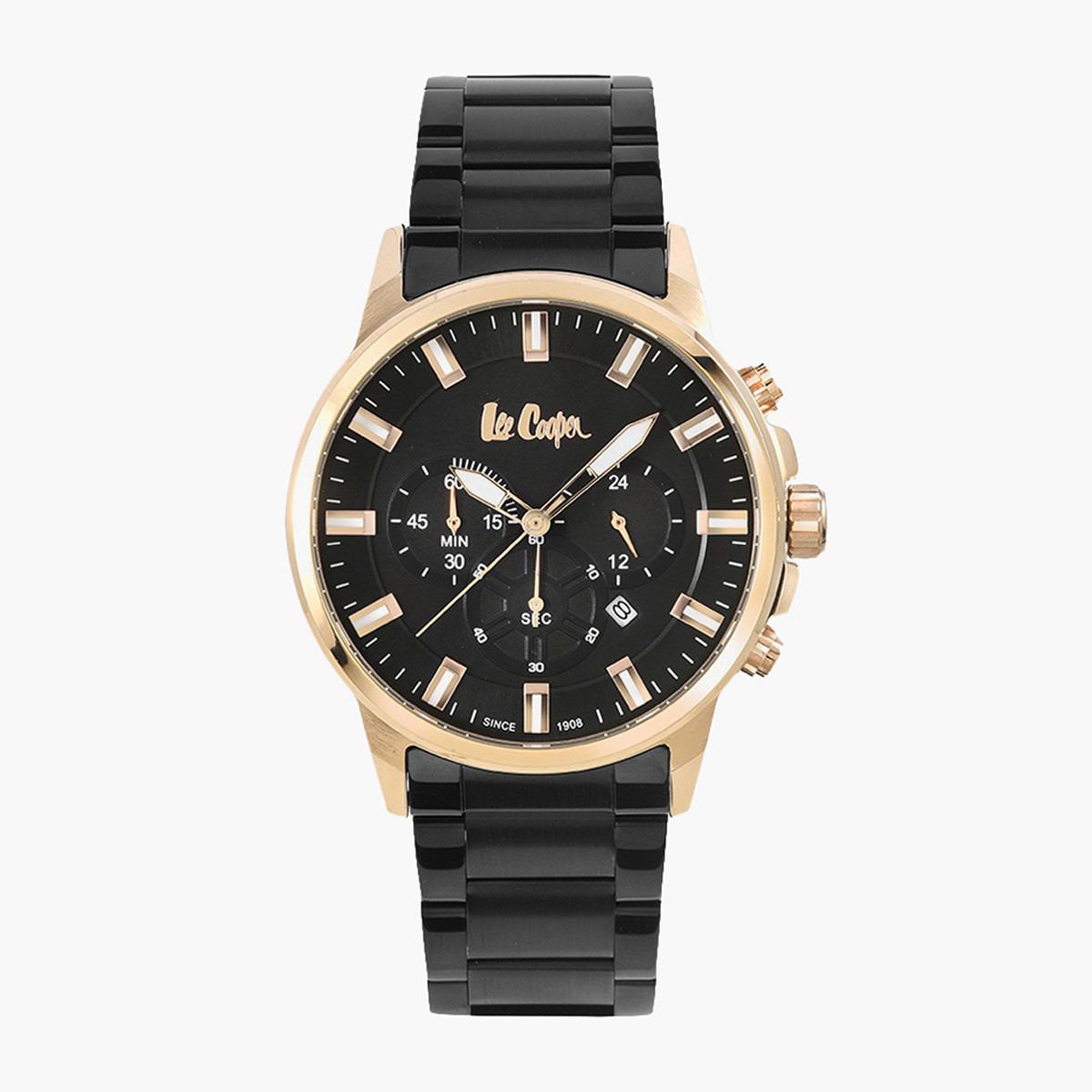 Lee Cooper Women's Black Chronograph Metal Strap Watch LC06999450-women-watchesandjewellery-watches-image-1