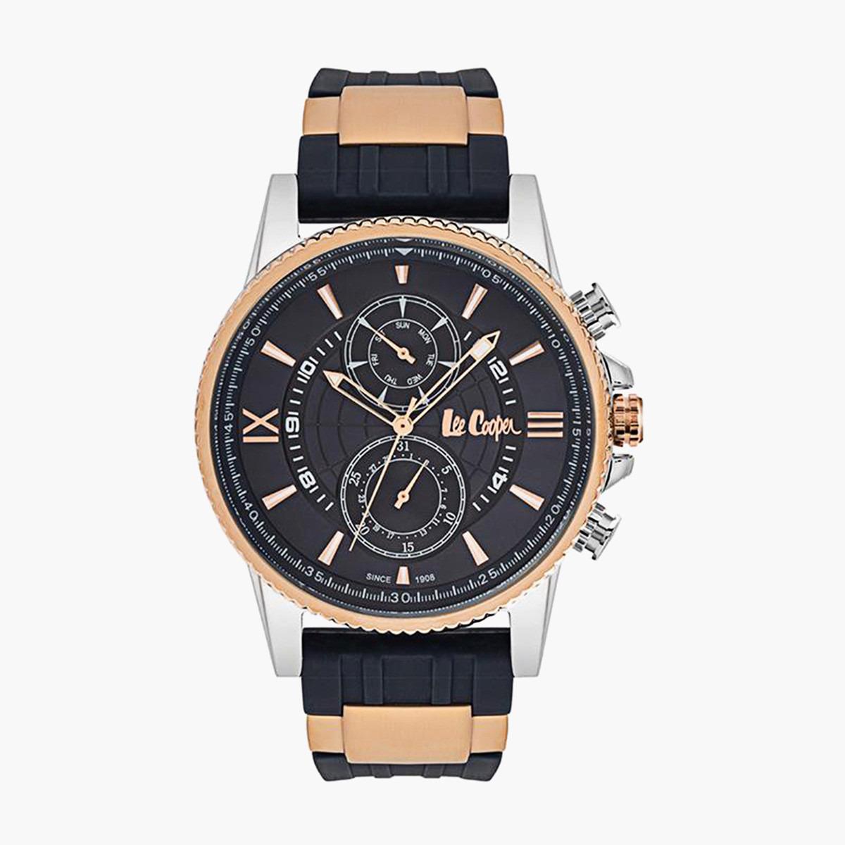 Lee Cooper Women's Black Chronograph Silicone Strap Watch LC07014599-women-watchesandjewellery-watches-image-1