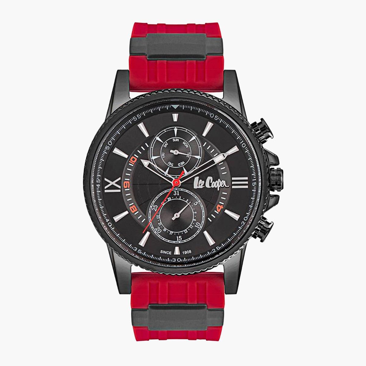 Lee Cooper Women's Red Chronograph Silicone Strap Watch LC07014657-women-watchesandjewellery-watches-image-1