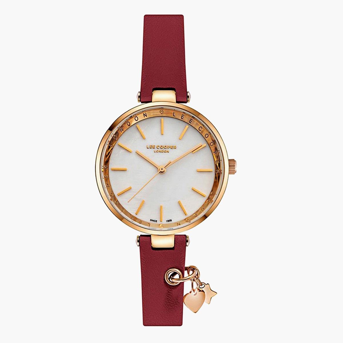 لي كوبر للنساء أبيض تناظرية جلد حزام راقب LC07020428-women-watchesandjewellery-watches-image-1