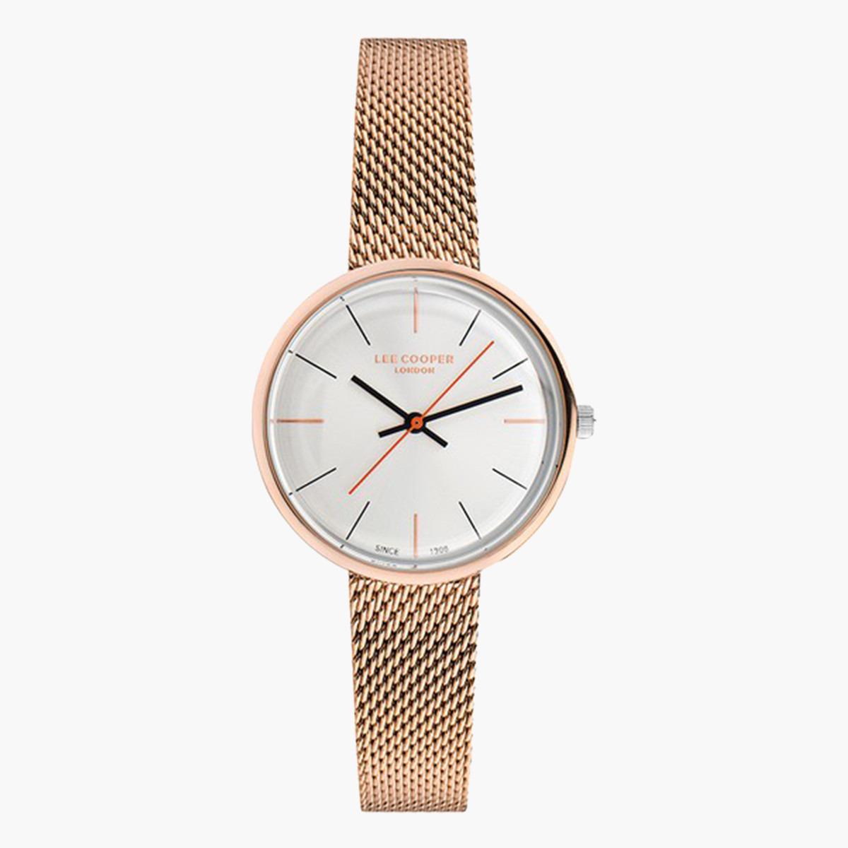  لي كوبر للنساء ذهبي وردي تناظرية شبكة حزام راقب LC07031430-women-watchesandjewellery-watches-image-1