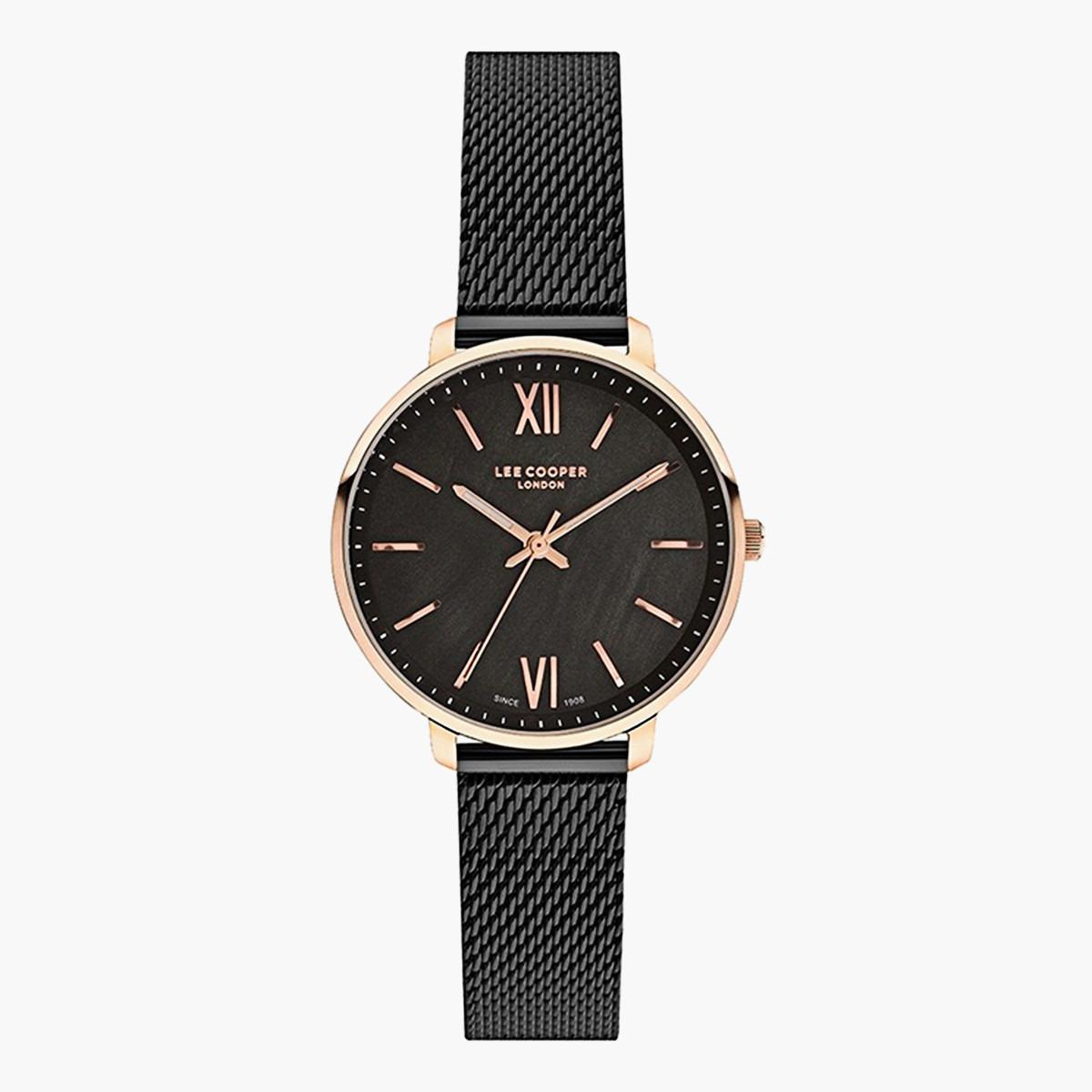 Lee Cooper Men's Black Analog Mesh Strap Watch LC07032450-men-watchesandjewellery-watches-image-1