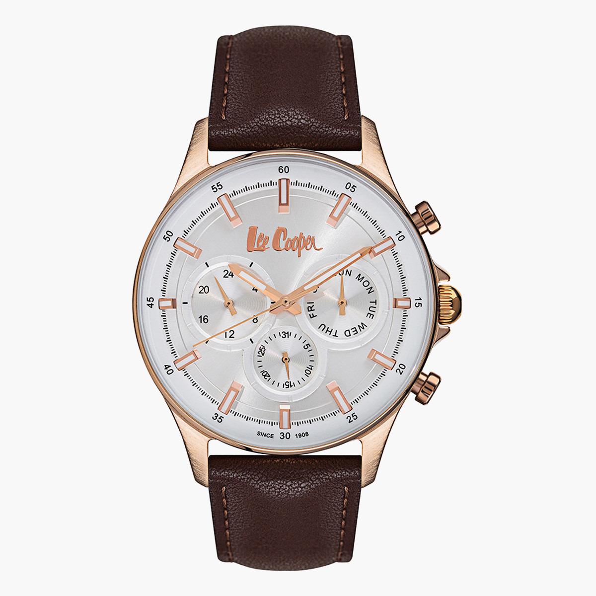  لي كوبر للنساء بني كرونوغراف جلد حزام راقب LC07035452-women-watchesandjewellery-watches-image-1