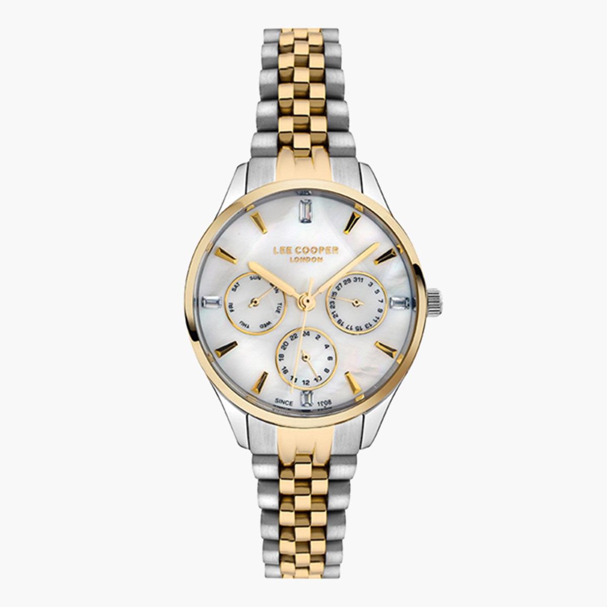  LC07037.220 | ساعة لي كوبر للنساء بسوار من ستانلس ستيل ذو كرونوغراف ذهبي وفضي-women-watchesandjewellery-watches-image-1