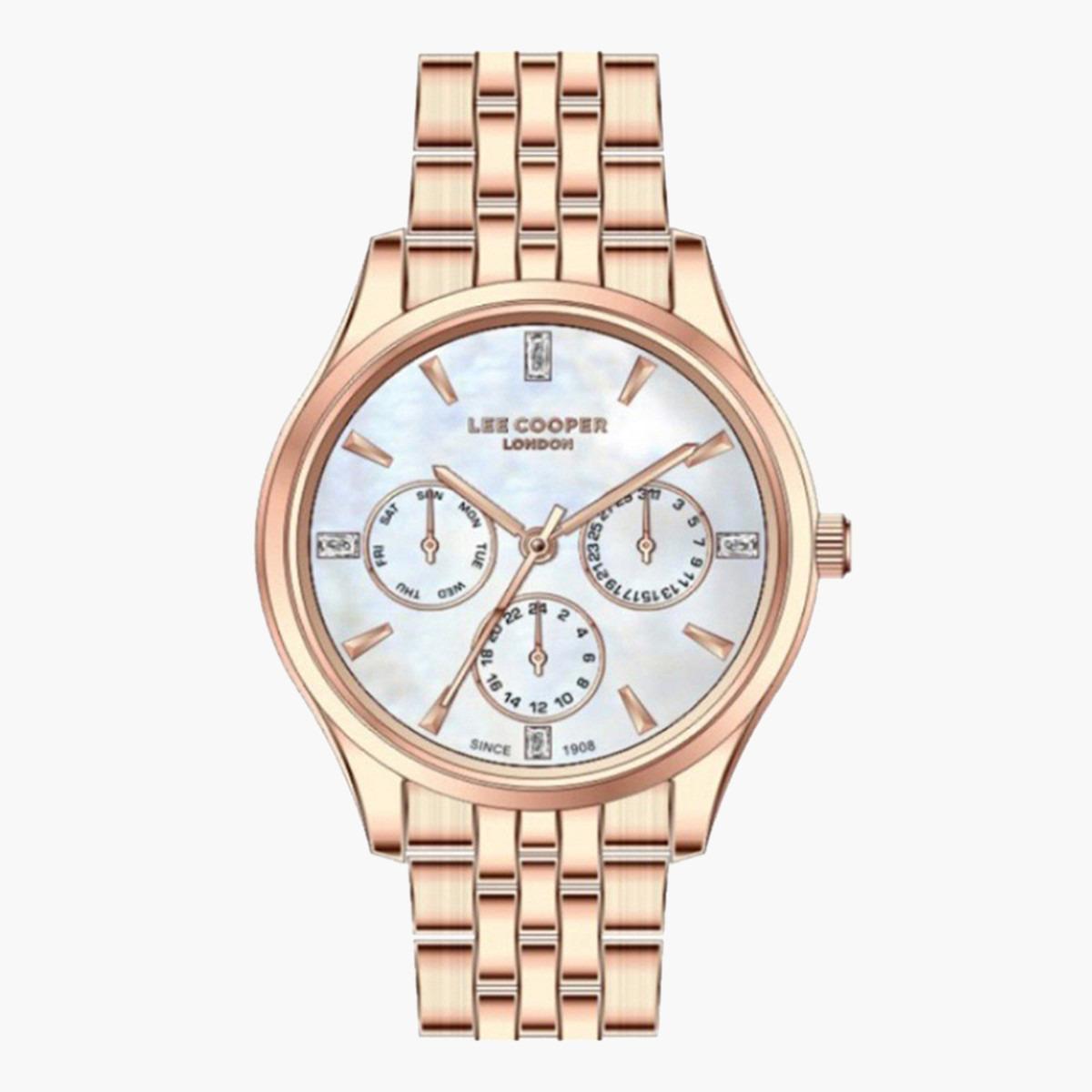 Lee Cooper Women's Rose Gold Chronograph Metal Strap Watch LC07037420-women-watchesandjewellery-watches-image-1