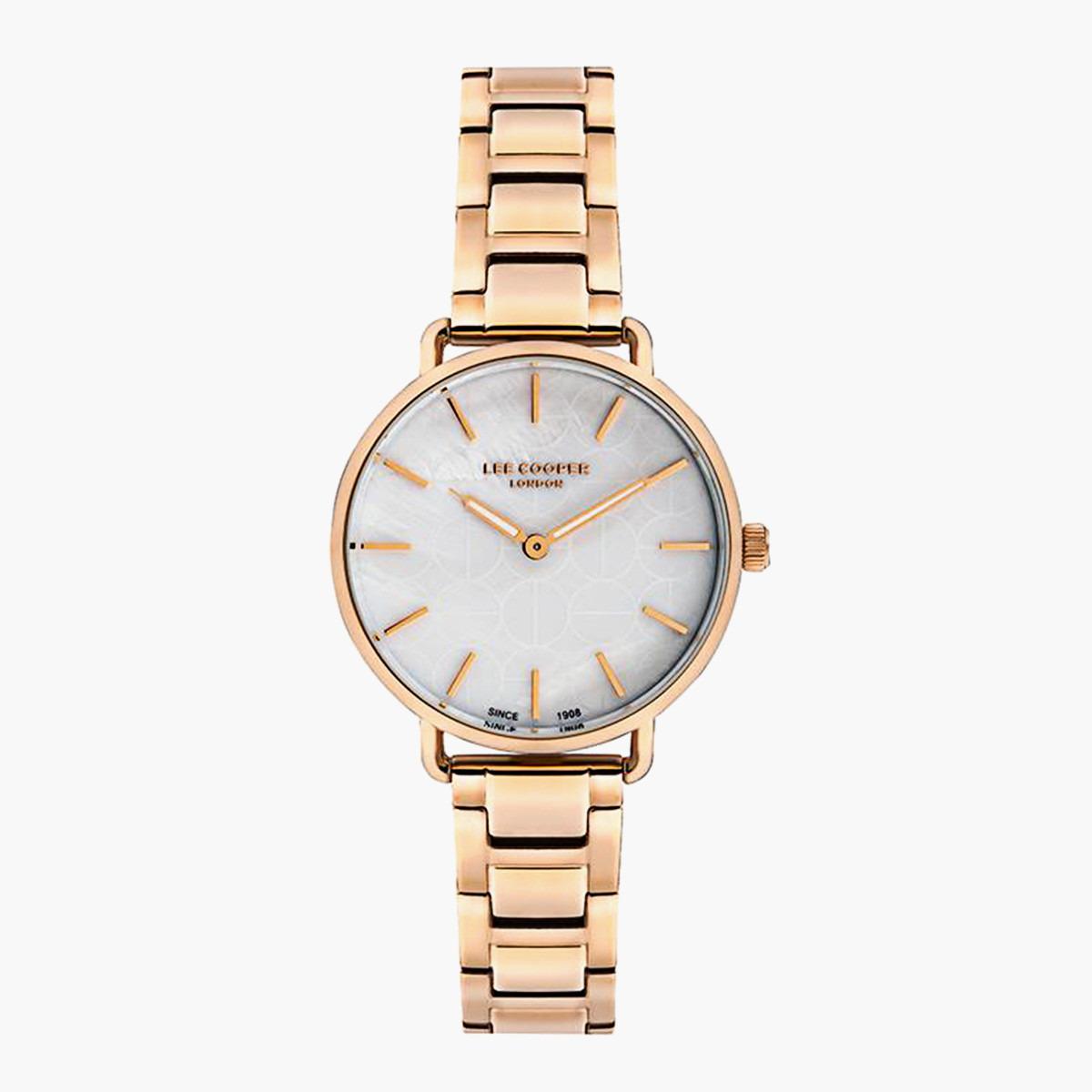  لي كوبر ملك الرجال ذهبي وردي تناظرية معدن حزام راقب LC07043420-men-watchesandjewellery-watches-image-1