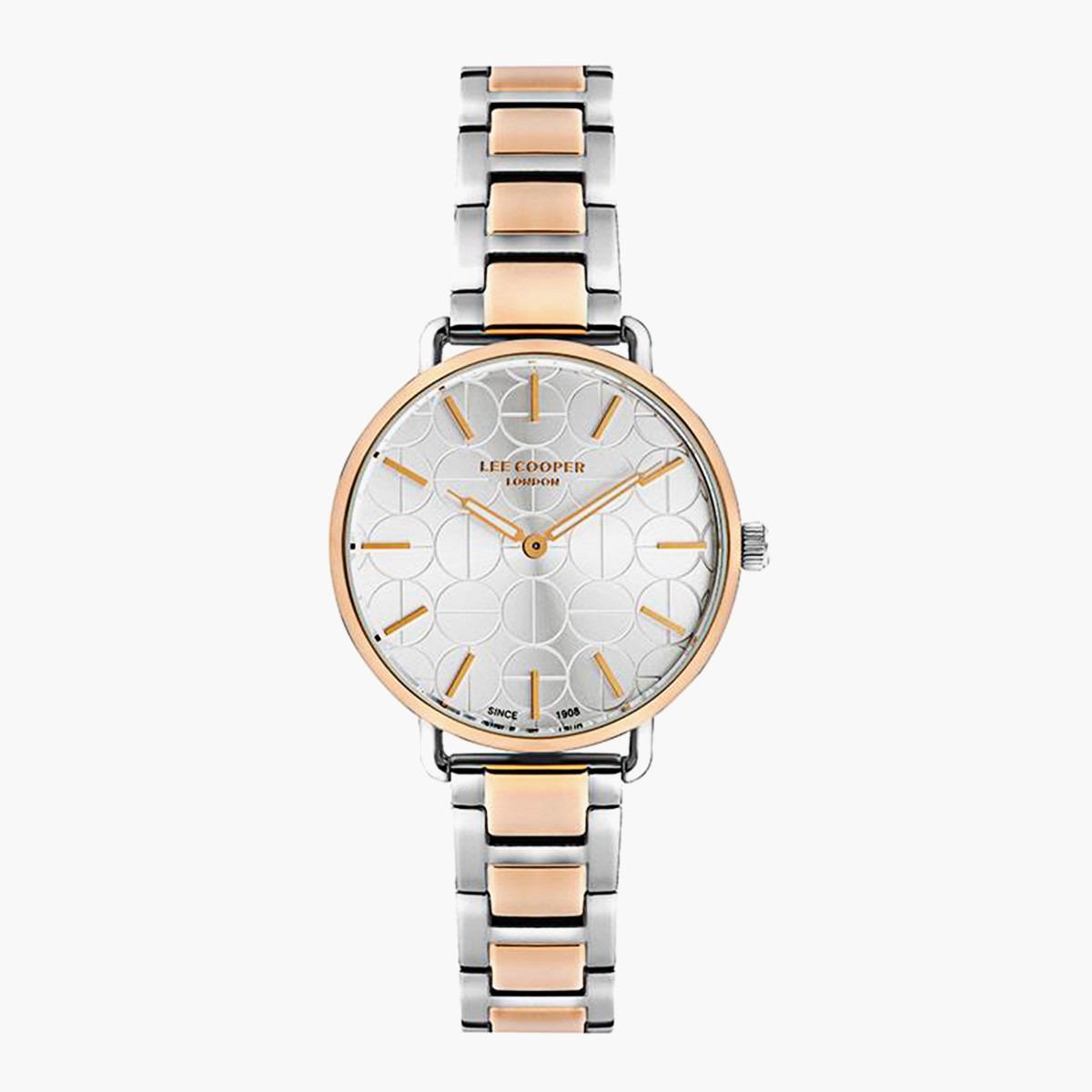  لي كوبر  نساء ذهبي وردي تناظرية معدن حزام راقب LC07043530-women-watchesandjewellery-watches-image-1