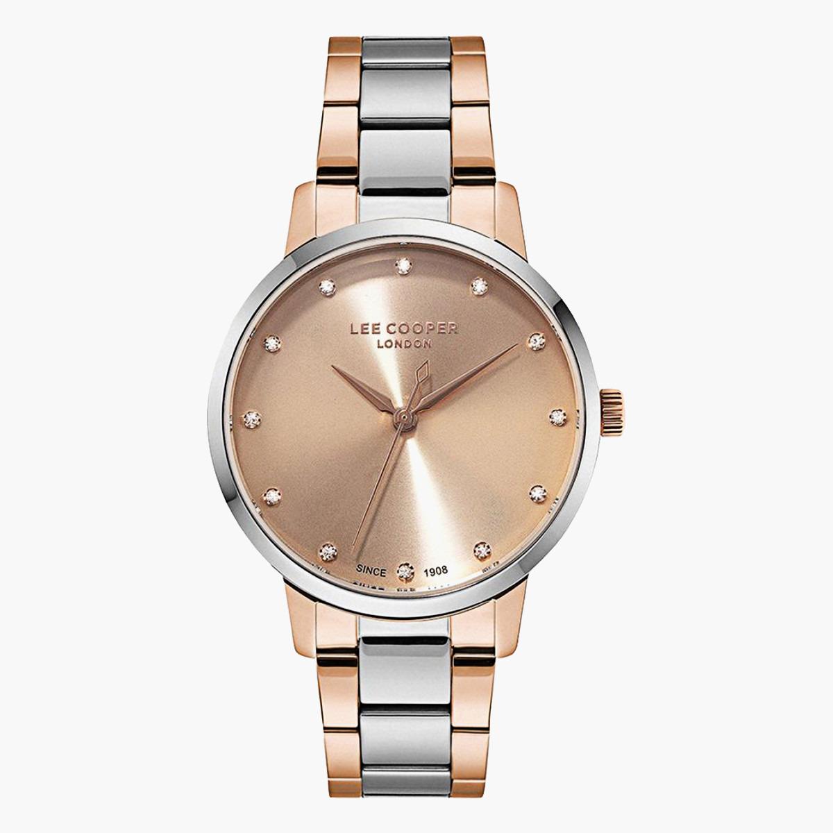  لي كوبر ملك الرجال بني تناظرية معدن حزام راقب LC07045510-men-watchesandjewellery-watches-image-1