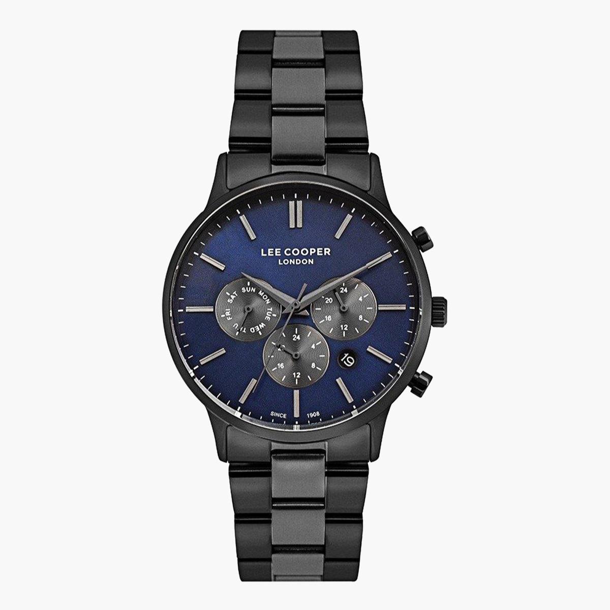 Lee Cooper Men's Black Chronograph Metal Strap Watch LC07046090-men-watchesandjewellery-watches-image-1
