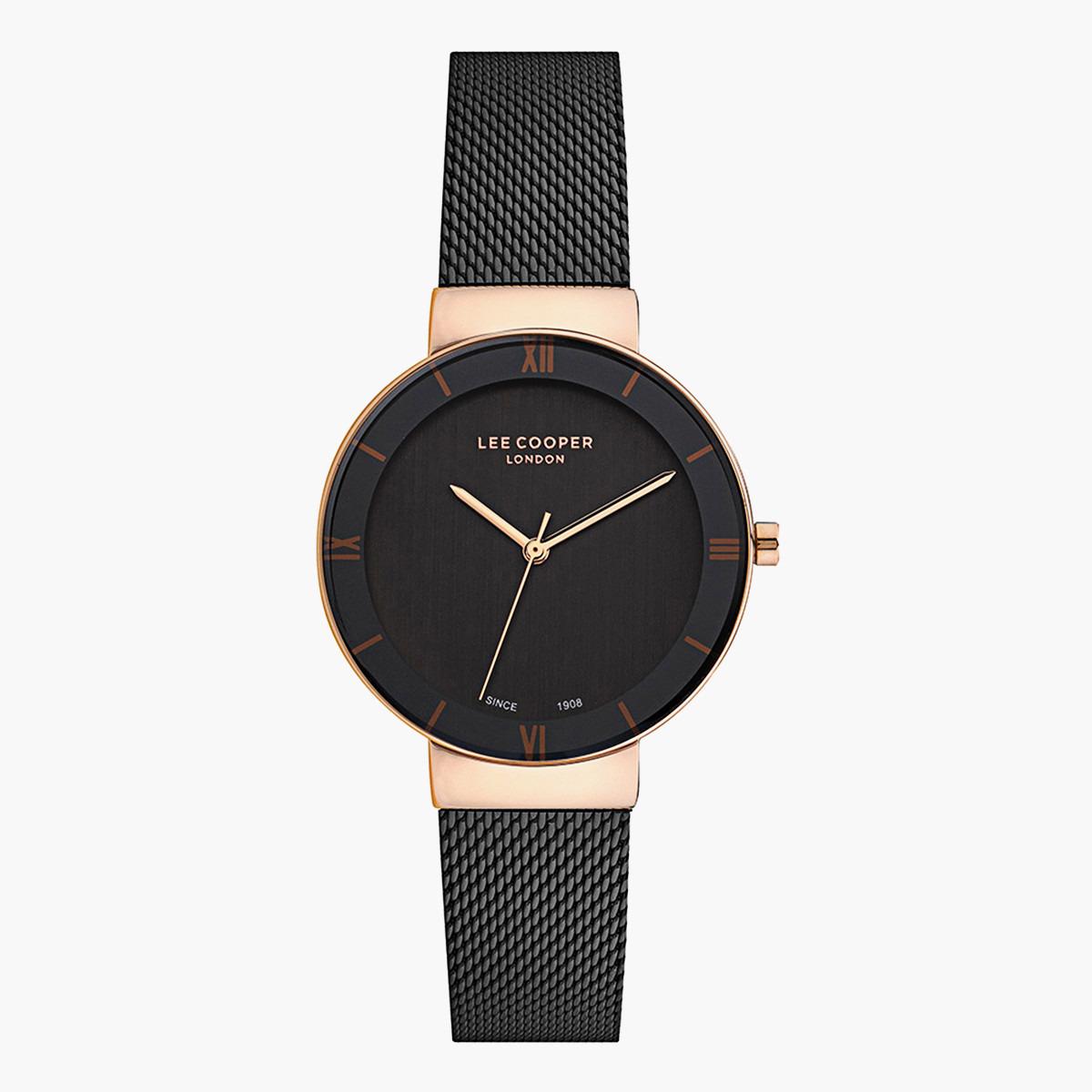 Lee Cooper Women's Black Analog Mesh Strap Watch LC07056460-women-watchesandjewellery-watches-image-1