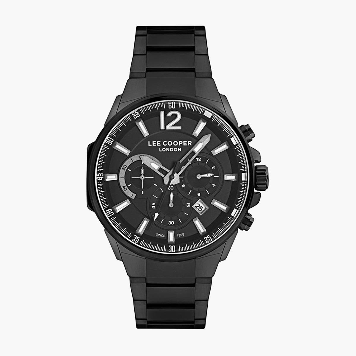  لي كوبر ملك الرجال أسود كرونوغراف معدن حزام راقب LC07067660-men-watchesandjewellery-watches-image-1