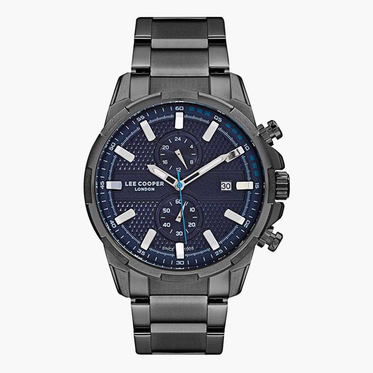 Lee Cooper Men's Black Chronograph Metal Strap Watch LC07068090-men-watchesandjewellery-watches-image-1