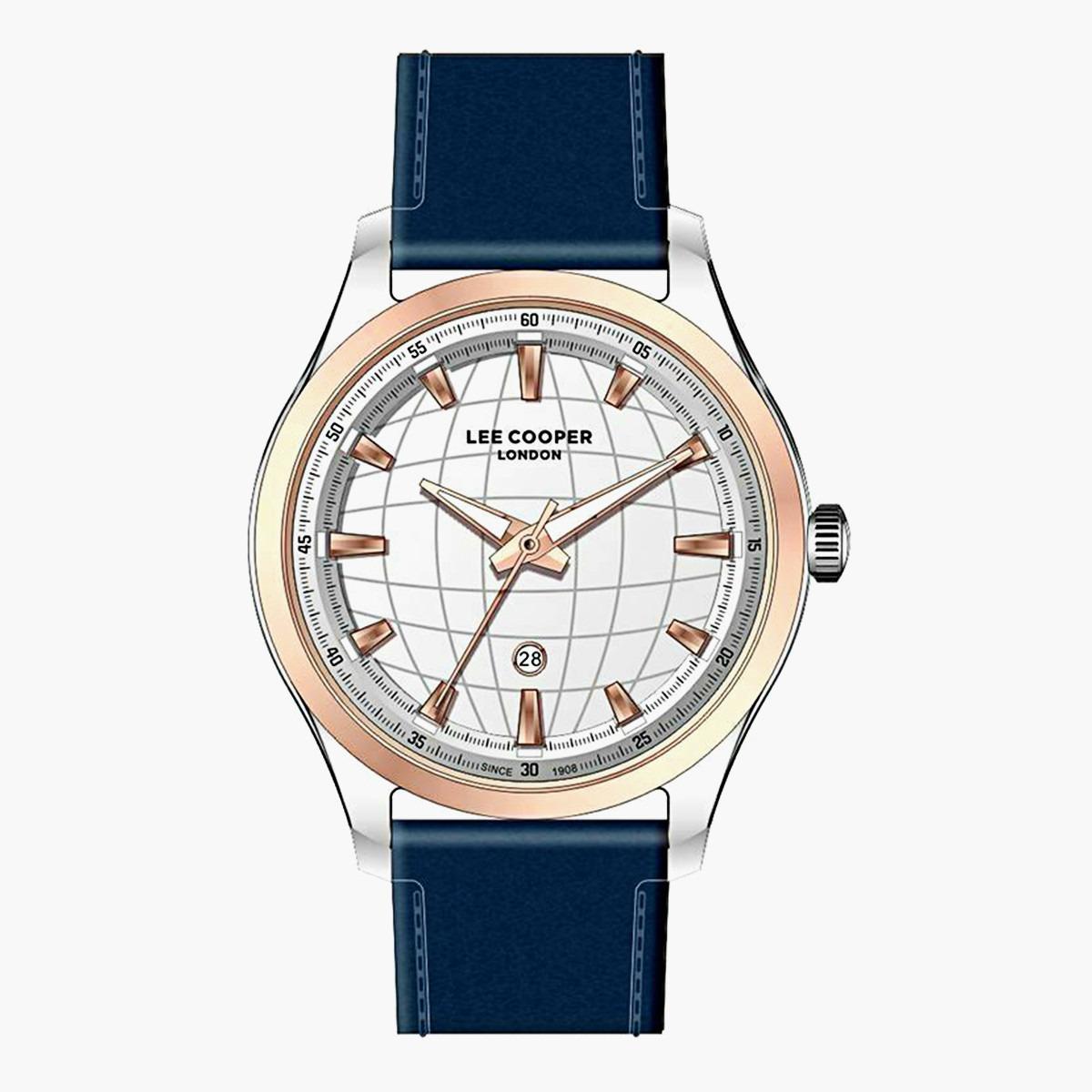  لي كوبر ملك الرجال أزرق تناظرية/ رقمية جلد حزام راقب LC07074539-men-watchesandjewellery-watches-image-1