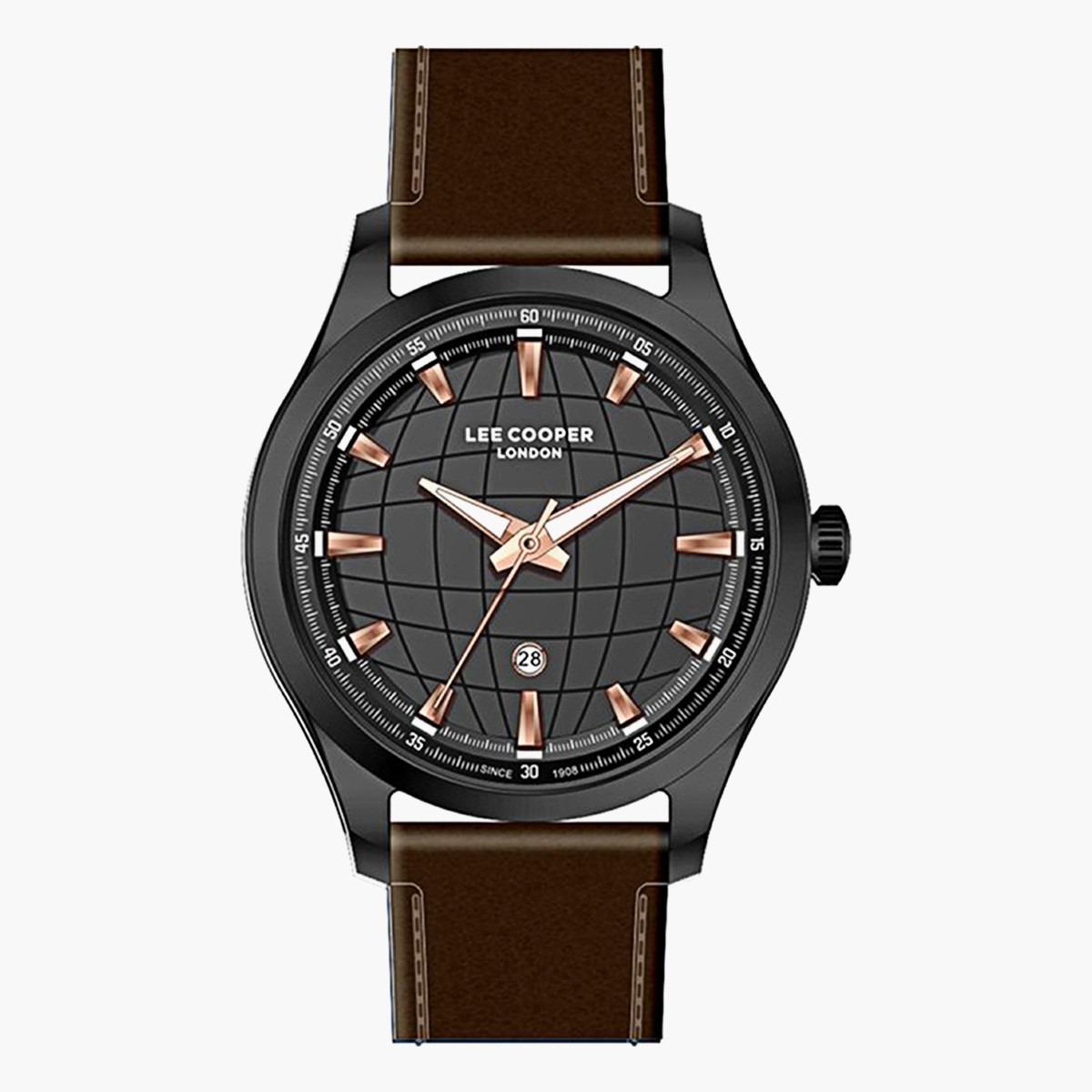 Lee Cooper Men's Brown Analog/Digital Leather Strap Watch LC07074652-men-watchesandjewellery-watches-image-1