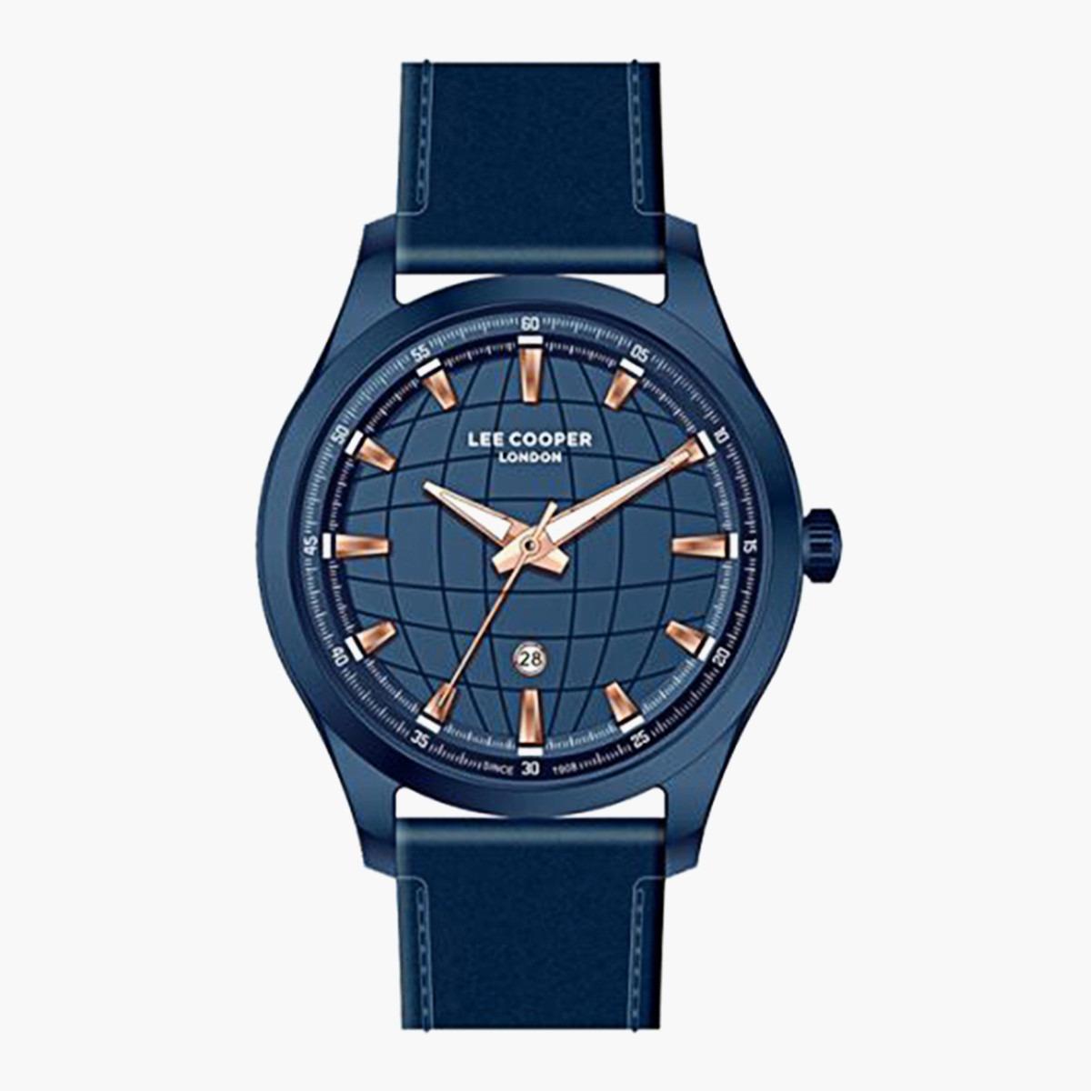  لي كوبر ملك الرجال أزرق تناظرية/ رقمية جلد حزام راقب LC07074999-men-watchesandjewellery-watches-image-1