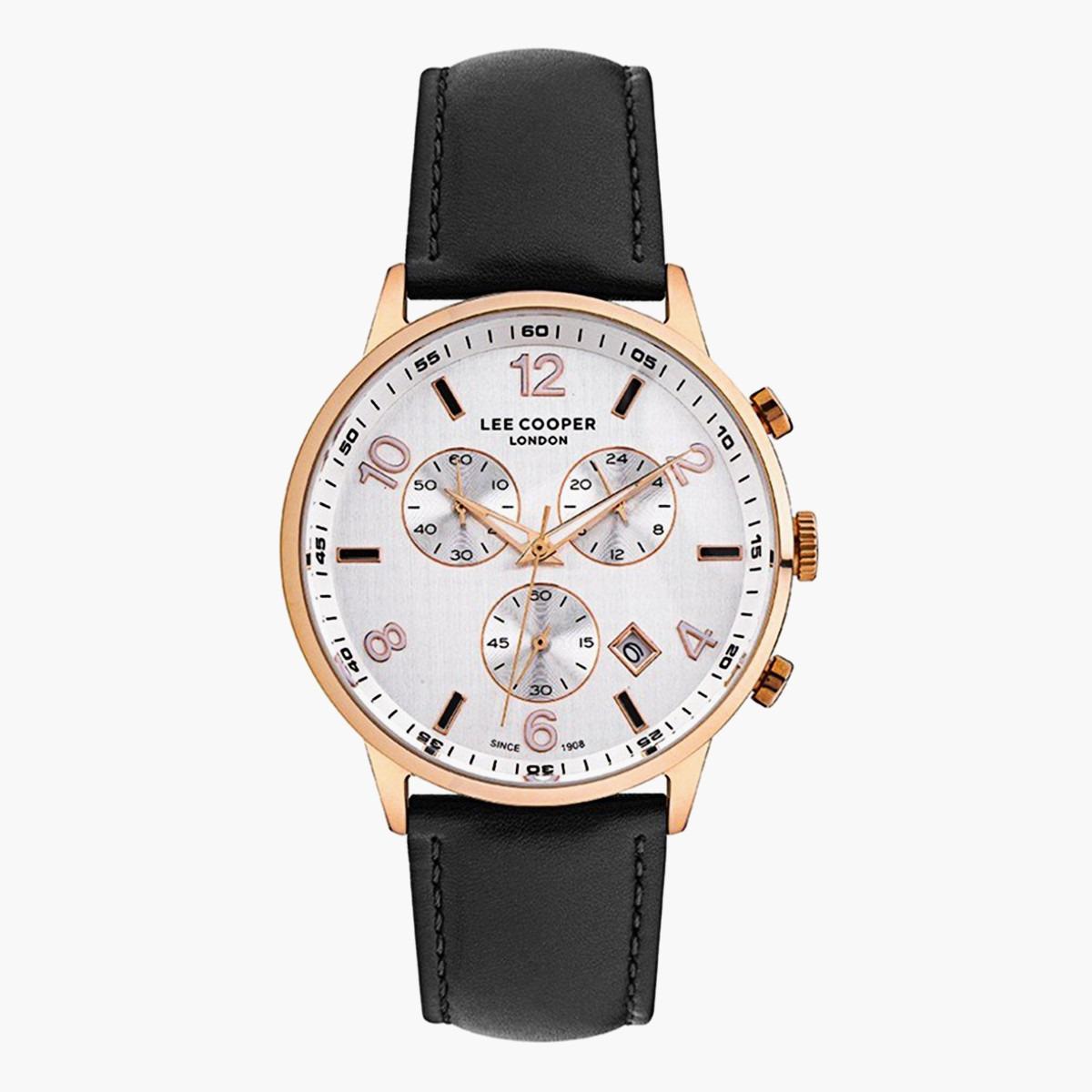  لي كوبر ملك الرجال أسود كرونوغراف جلد حزام راقب LC07075431-men-watchesandjewellery-watches-image-1