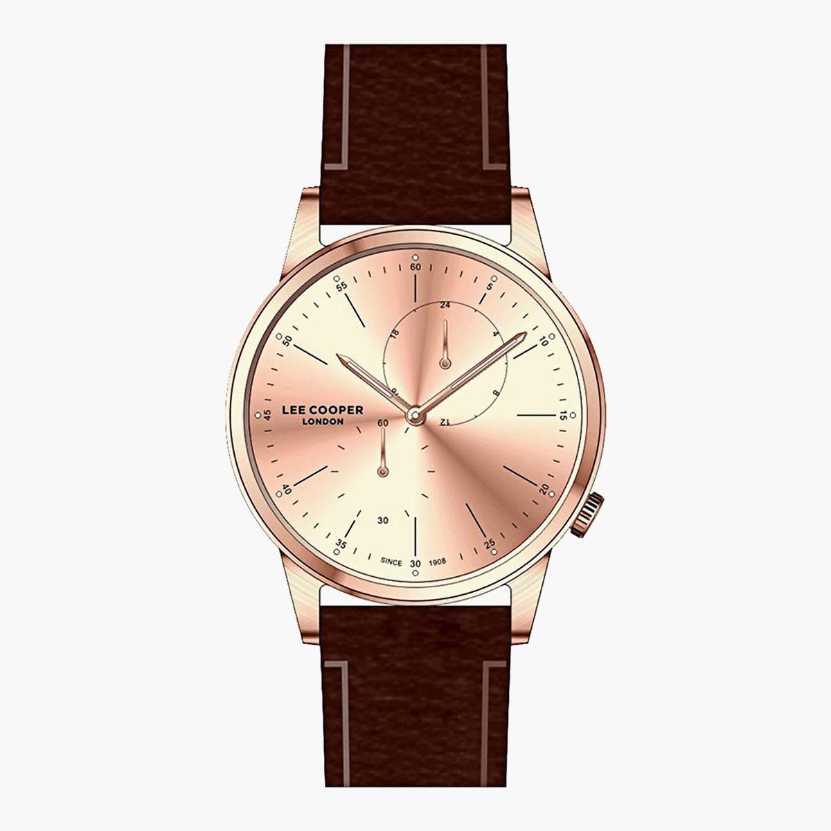 Lee Cooper Men's Brown Analog Leather Strap Watch LC07086412-men-watchesandjewellery-watches-image-1