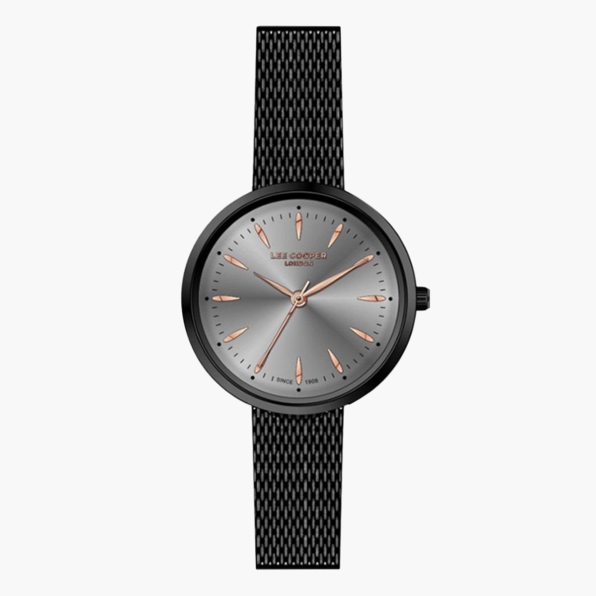 Lee Cooper Women's Black Analog Mesh Strap Watch LC07087660-women-watchesandjewellery-watches-image-1