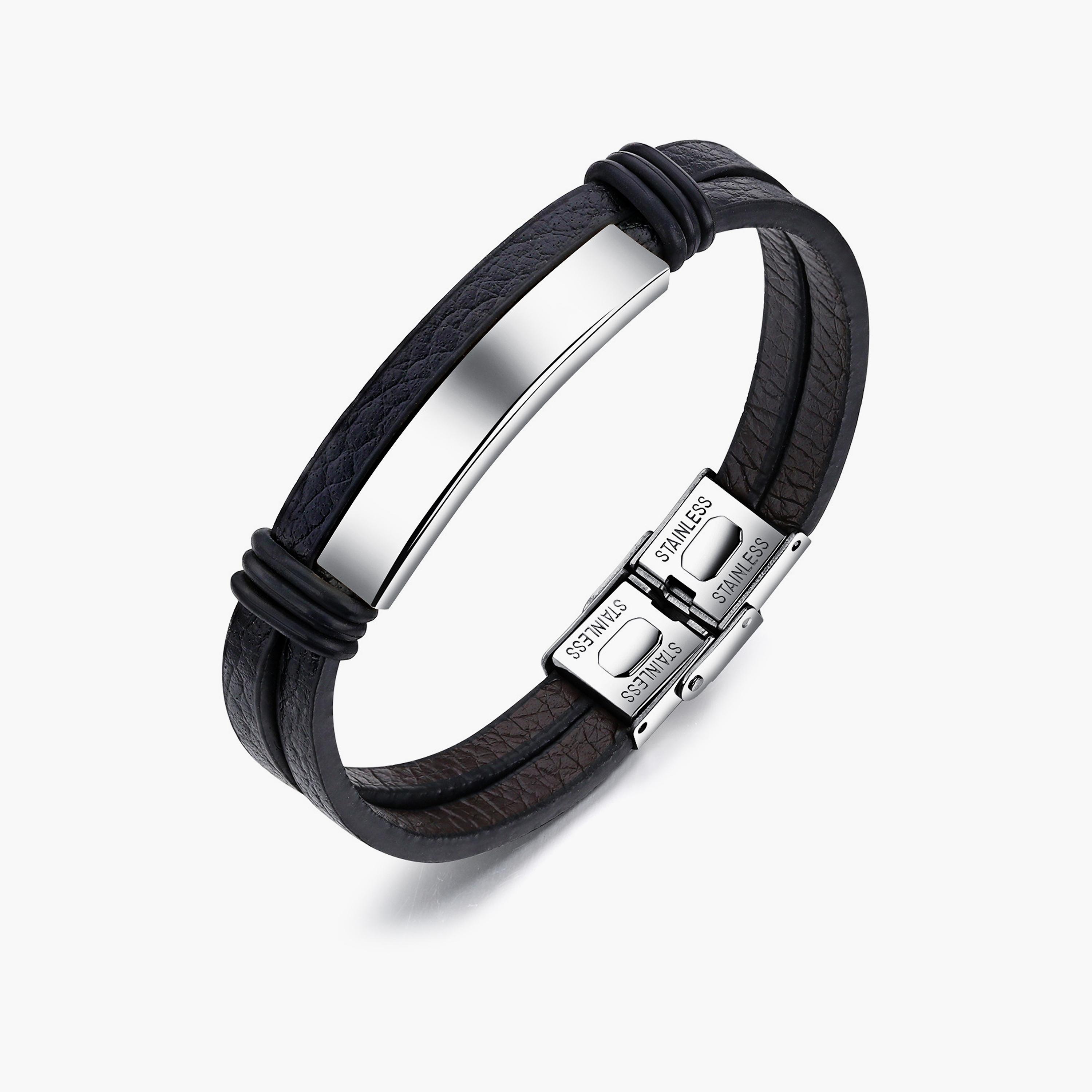 Lee Cooper Men's Black Bracelet Stainless Steel | 200 MM | LC.B.01112.361-men-watchesandjewellery-bracelets-image-1