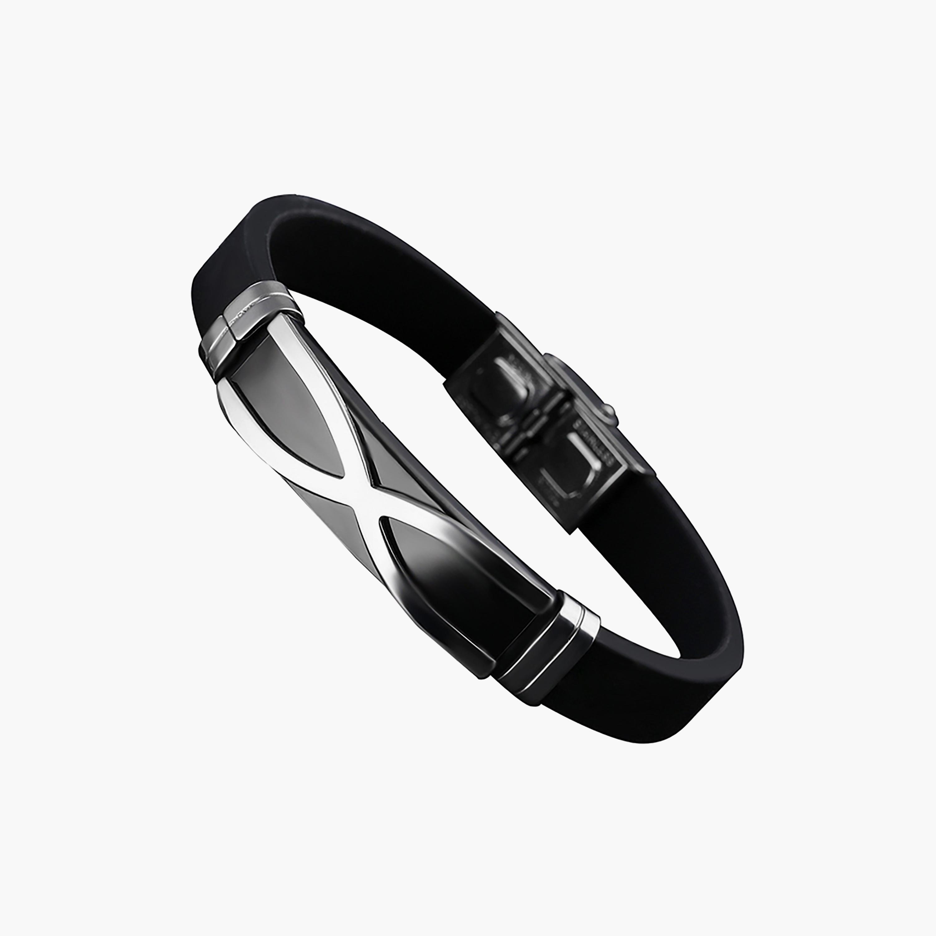 Lee Cooper Men's Black Bracelet Stainless Steel | 205 MM | LC.B.01113.661-men-watchesandjewellery-bracelets-image-1
